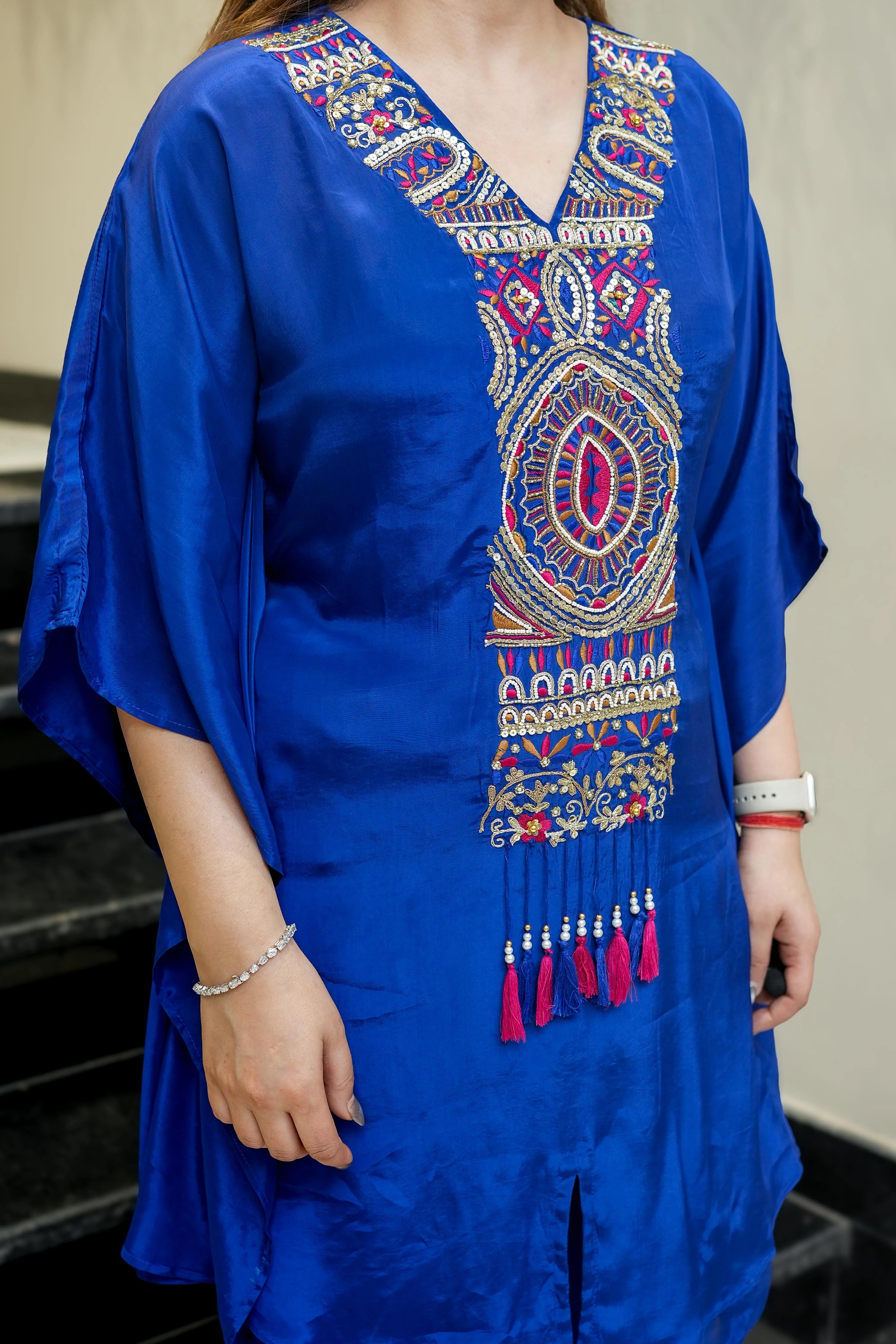 Behma Blue Kaftan Set