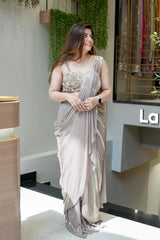 Kavi Golden Embroidered Saree