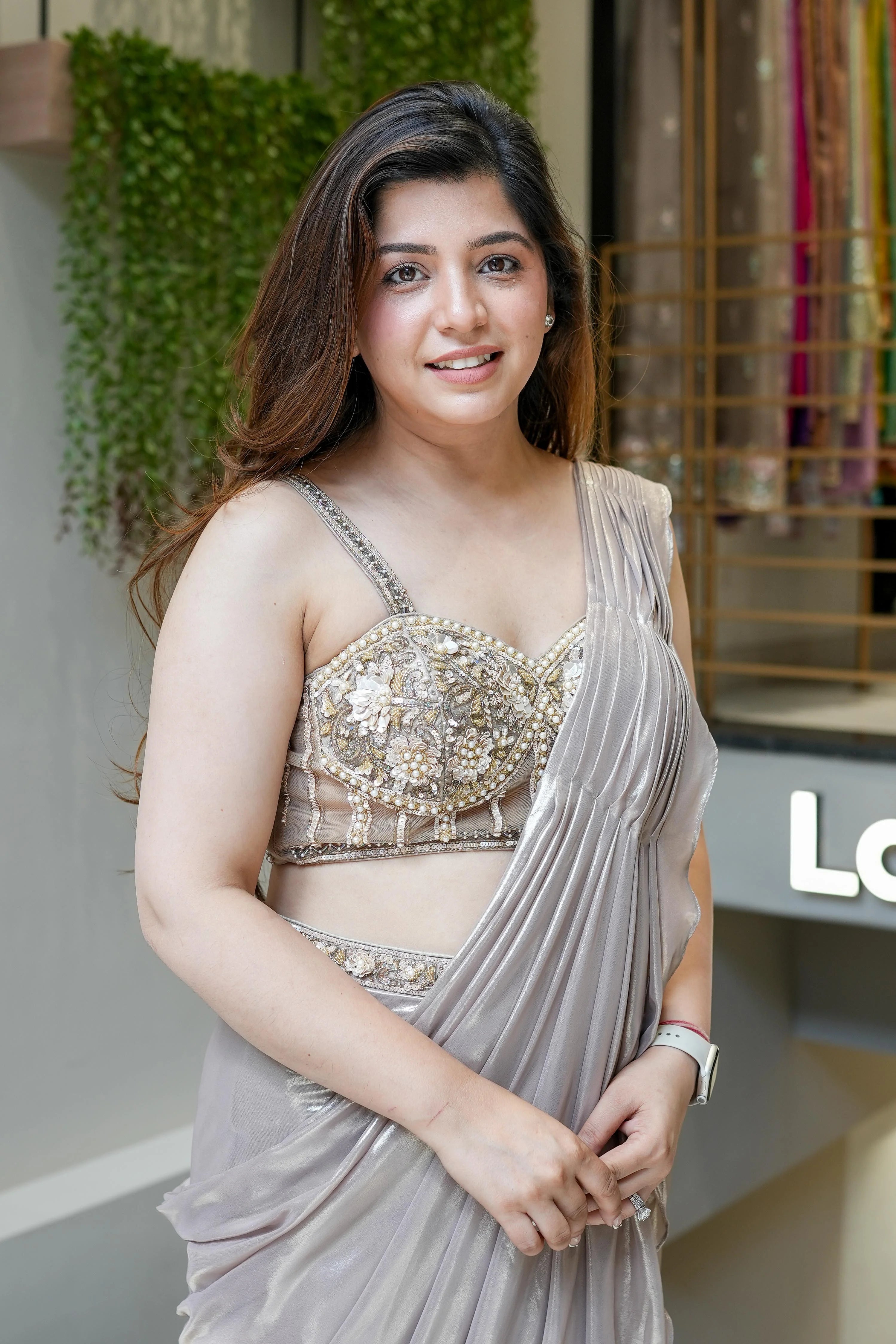 Kavi Golden Embroidered Saree