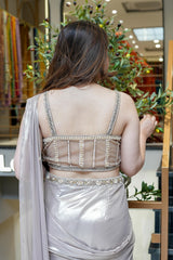 Kavi Golden Embroidered Saree