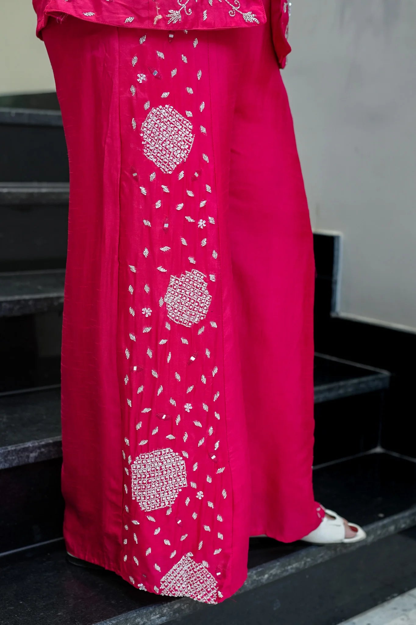 Aashi Embroidered Dola Silk Three Piece Set