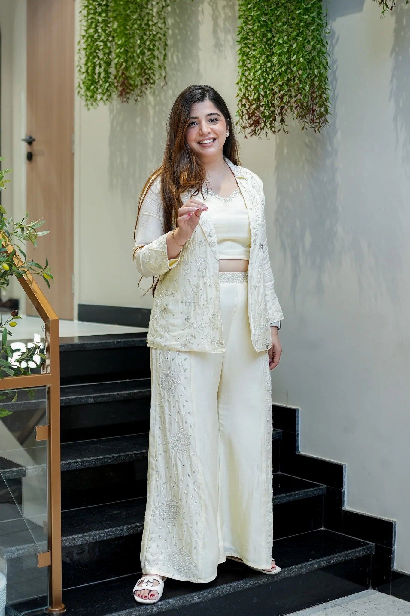 Aashi Embroidered Dola Silk Three Piece Set