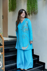 Khubani Embroidered Crepe Co-Ord Set