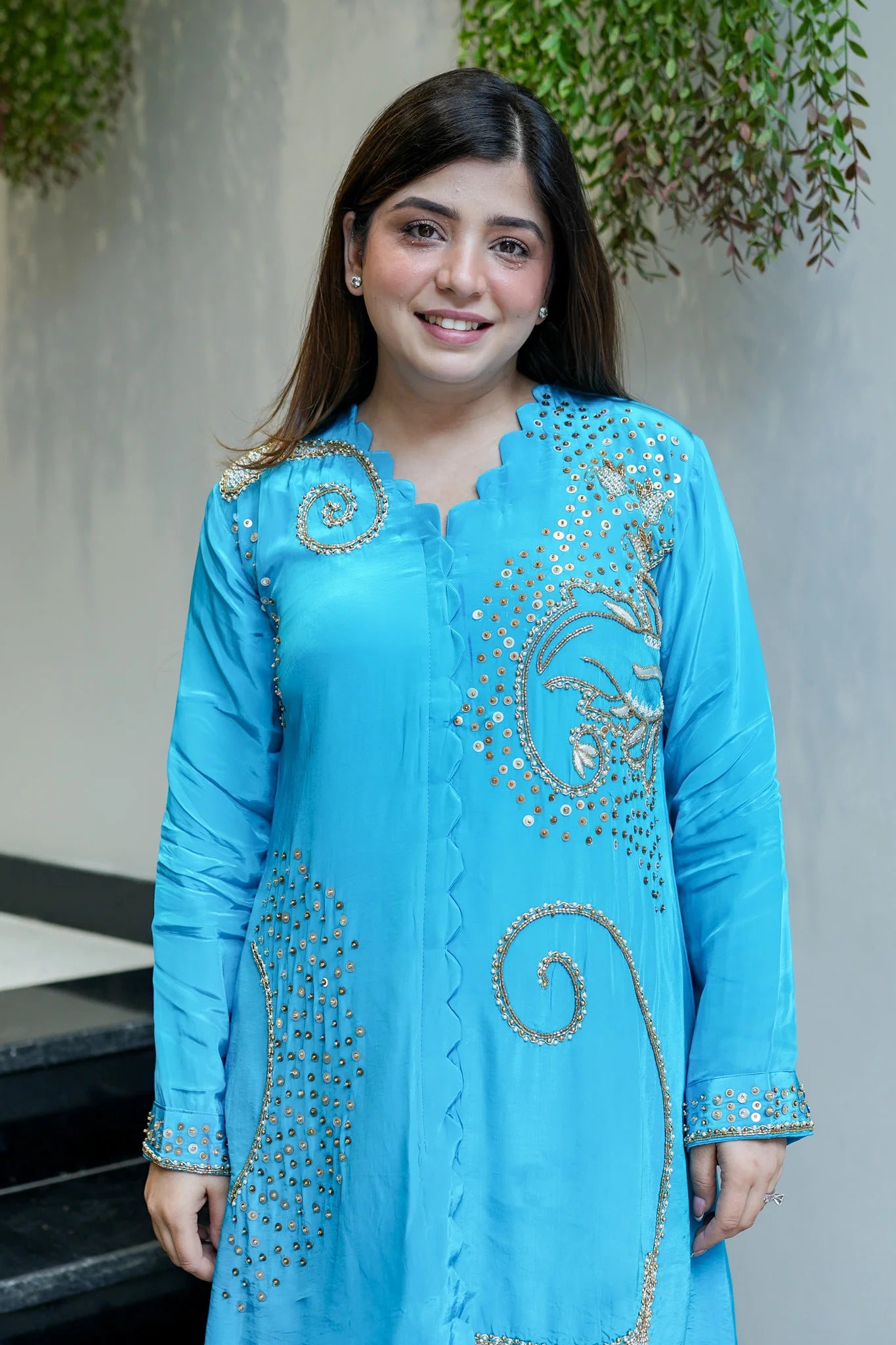 Khubani Embroidered Crepe Co-Ord Set