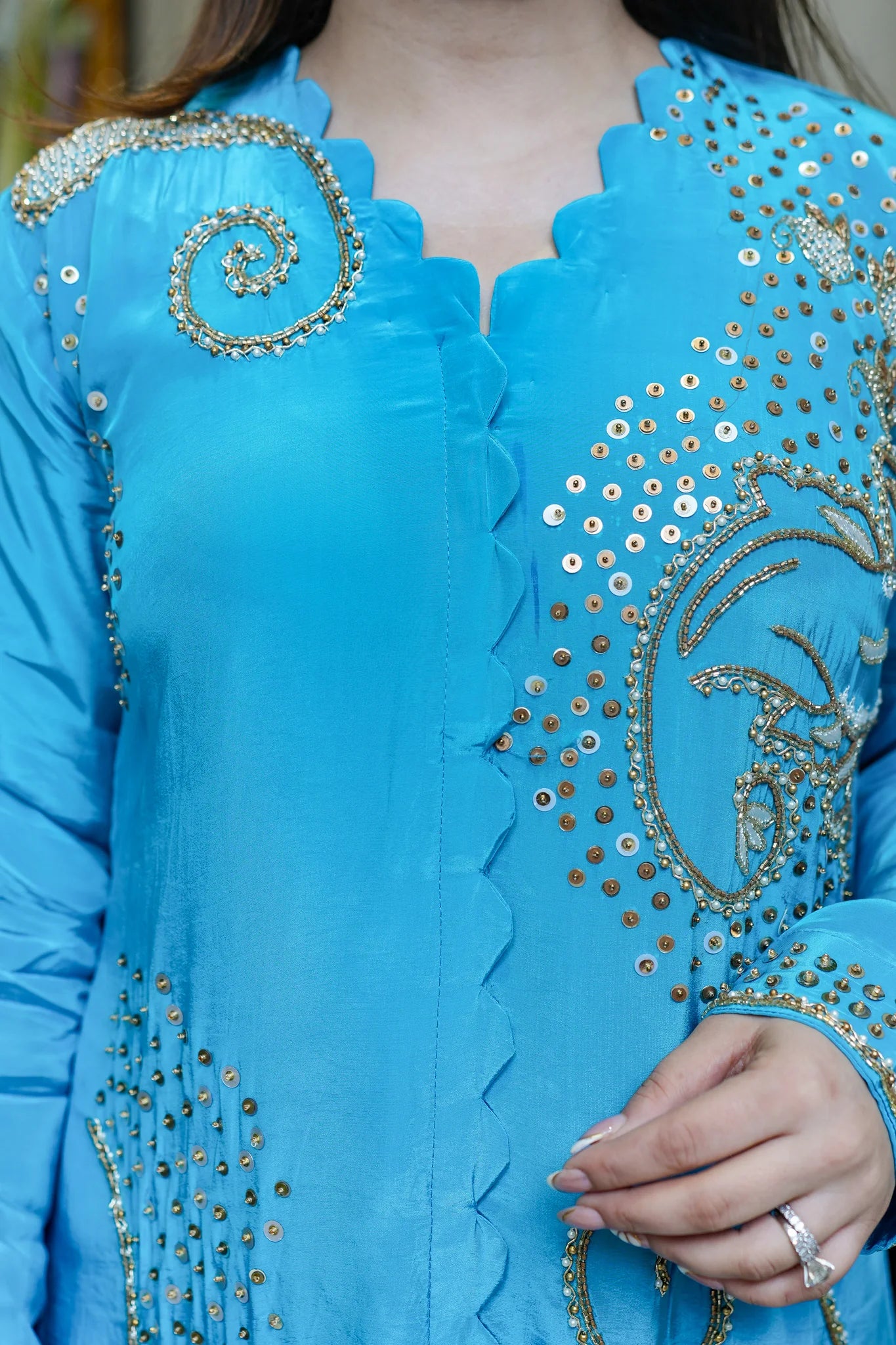 Khubani Embroidered Crepe Co-Ord Set