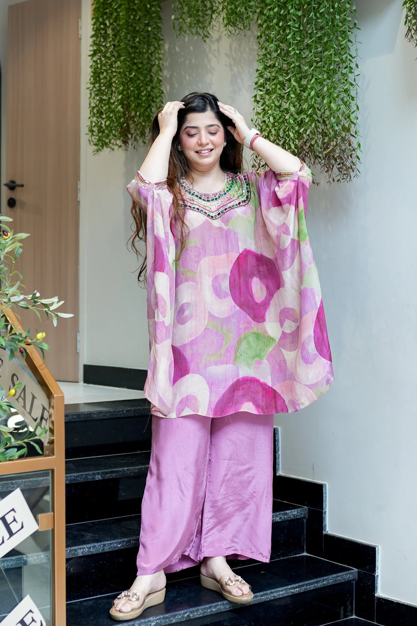 Razia Embroidered Crepe Co-Ord Set