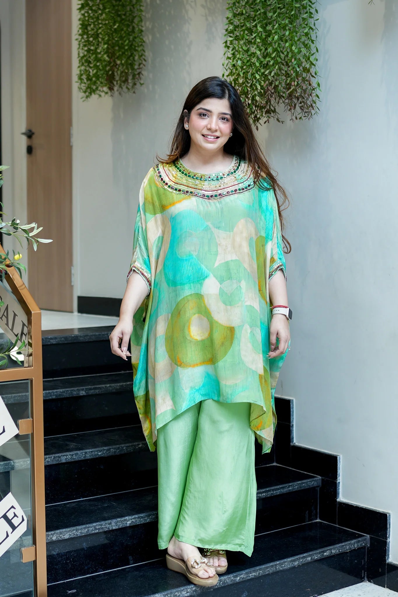 Razia Embroidered Crepe Co-Ord Set