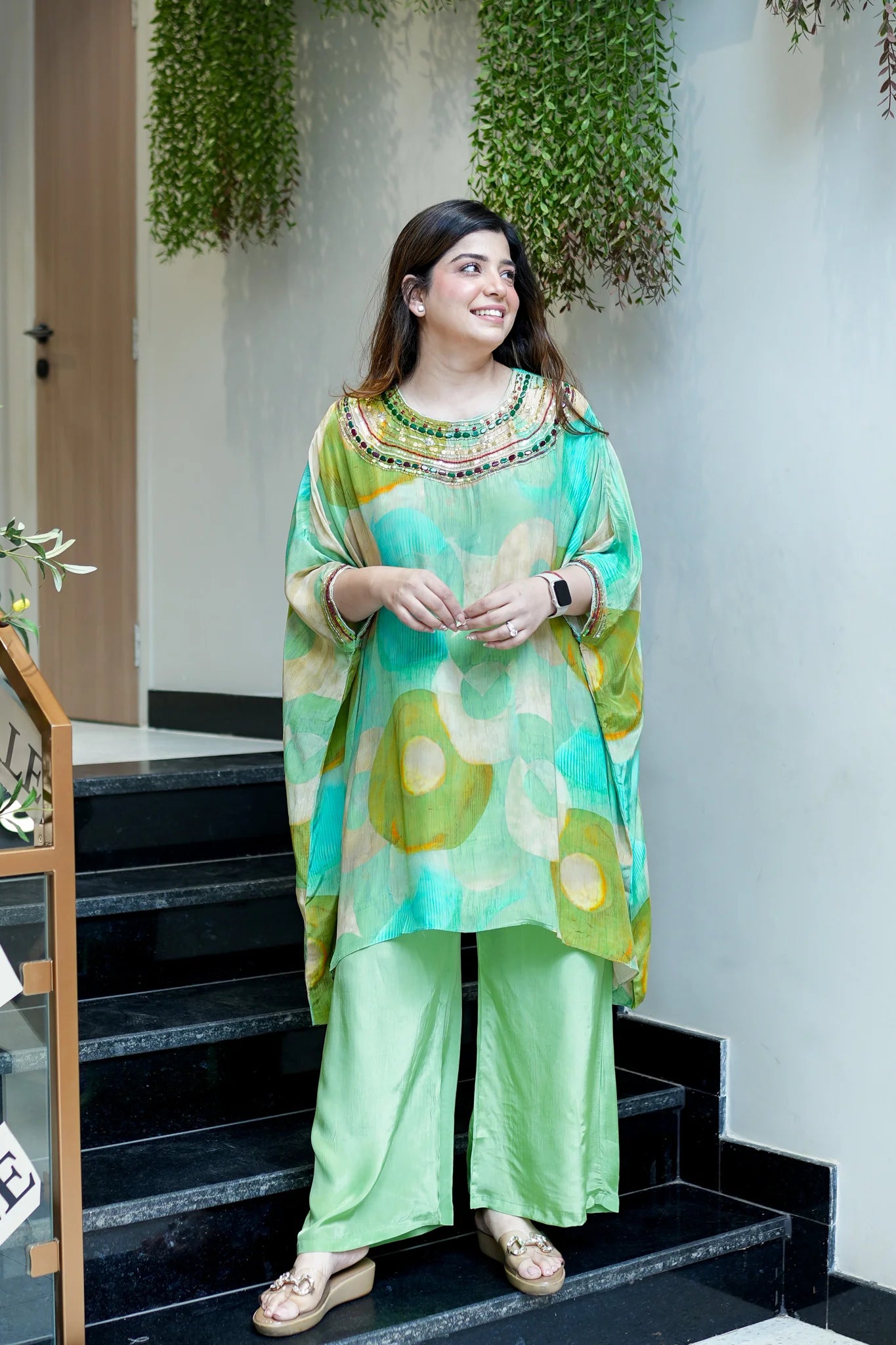 Razia Embroidered Crepe Co-Ord Set