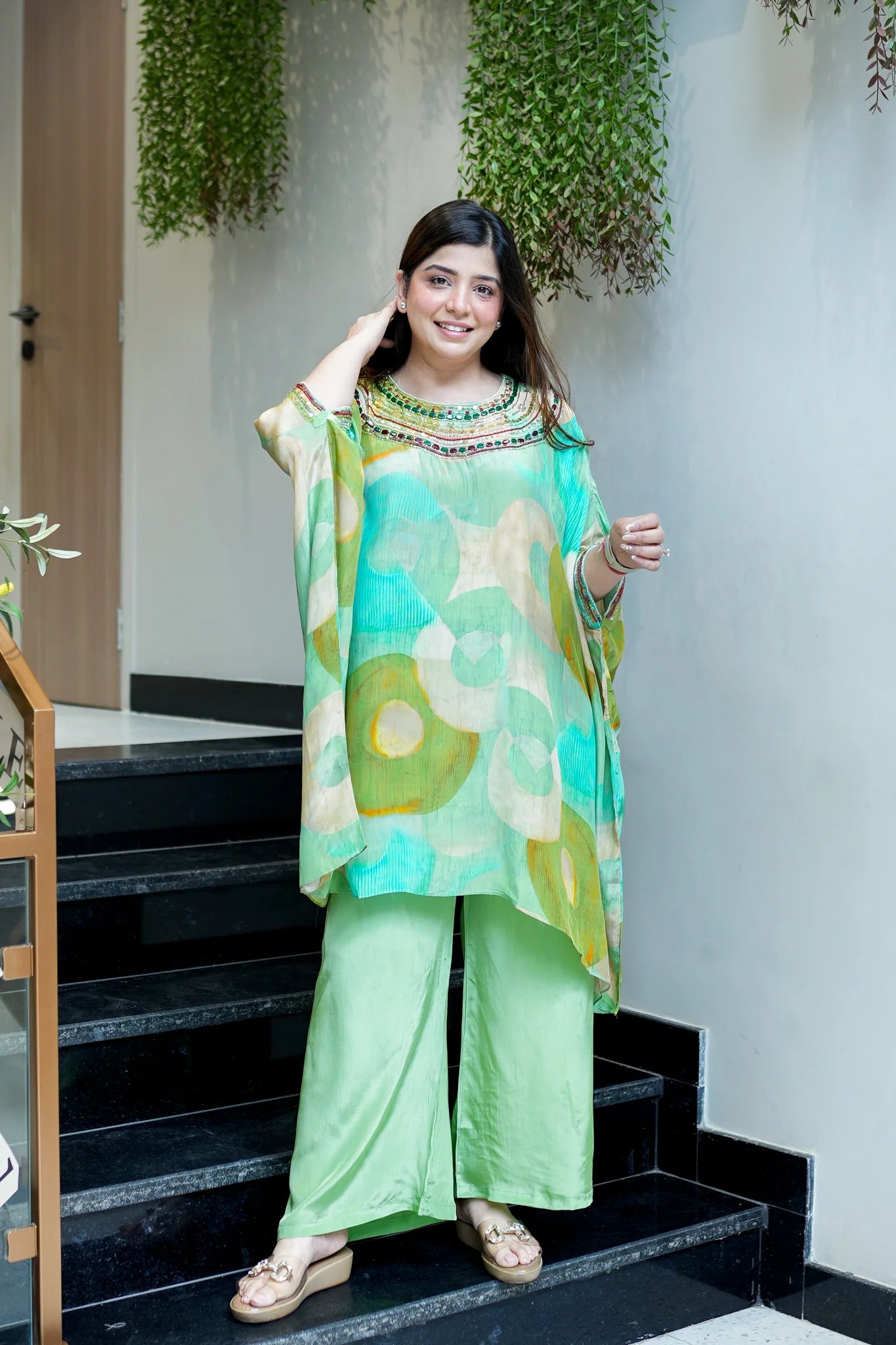 Razia Embroidered Crepe Co-Ord Set