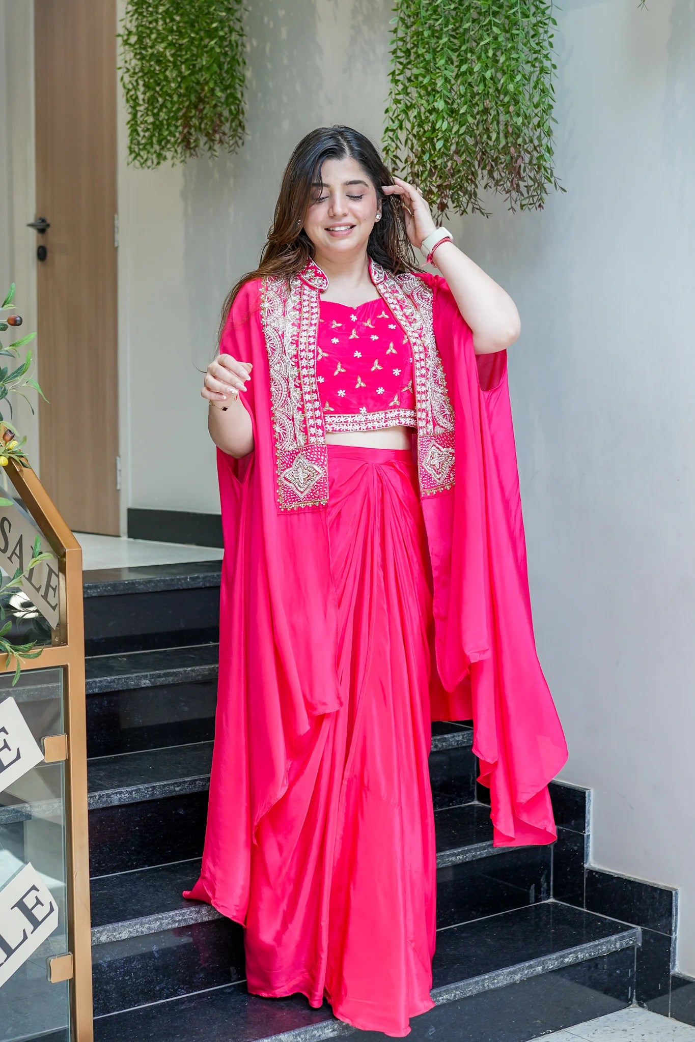 Jaya Embroidered Three Piece Set