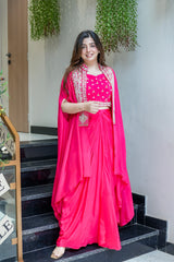 Jaya Embroidered Three Piece Set