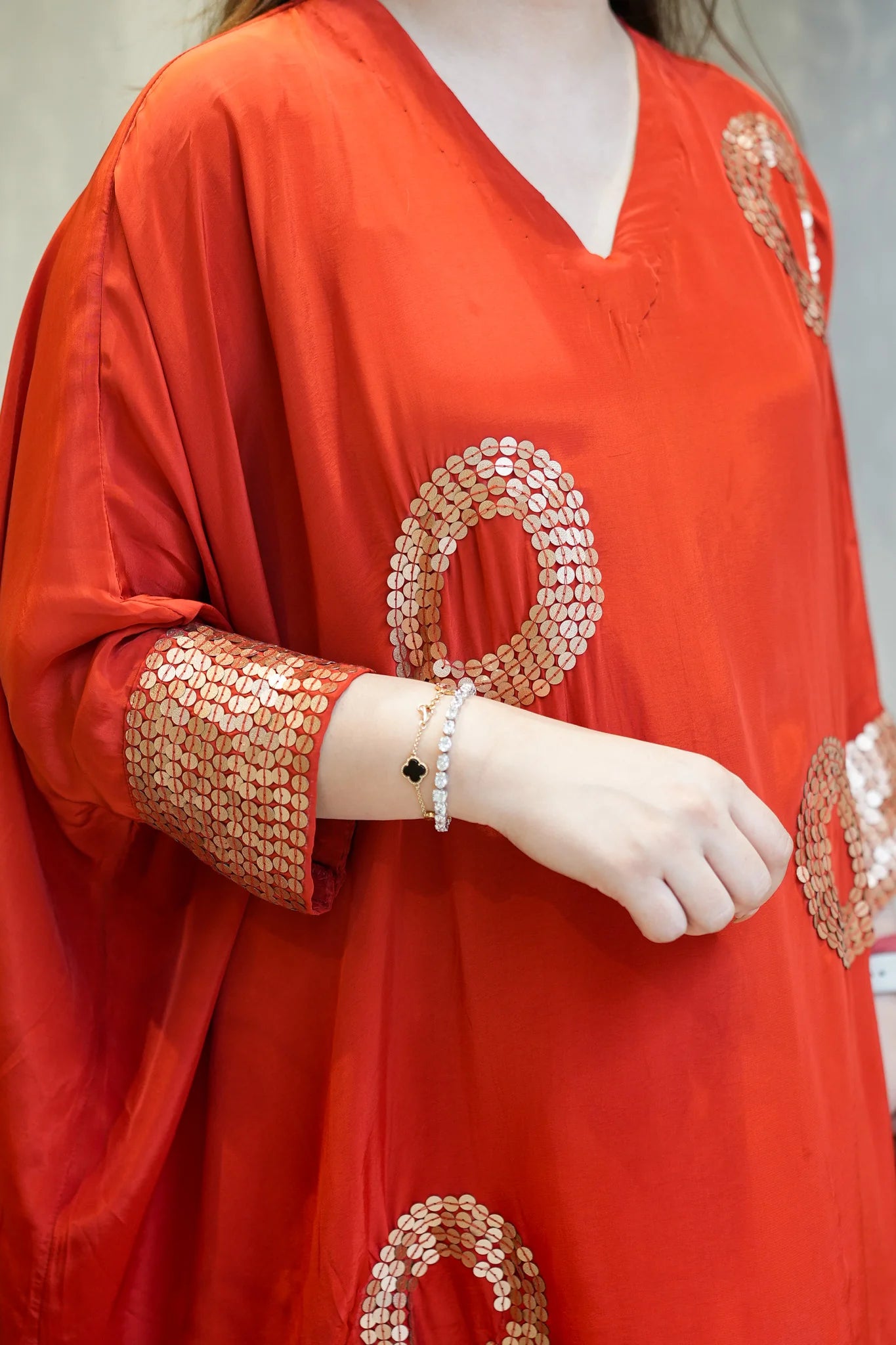 Shafa Rust Sequined Co-Ord Set