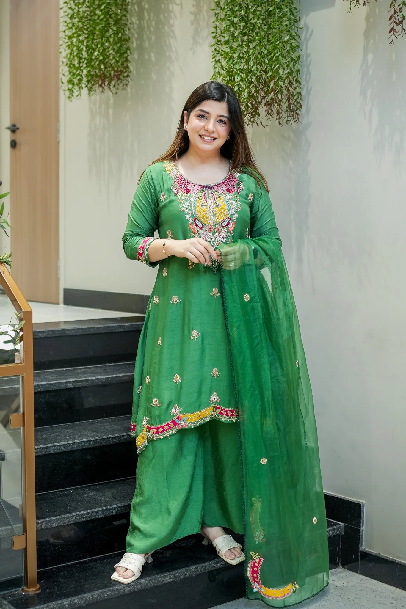 Tivra Embroidered Suit Set