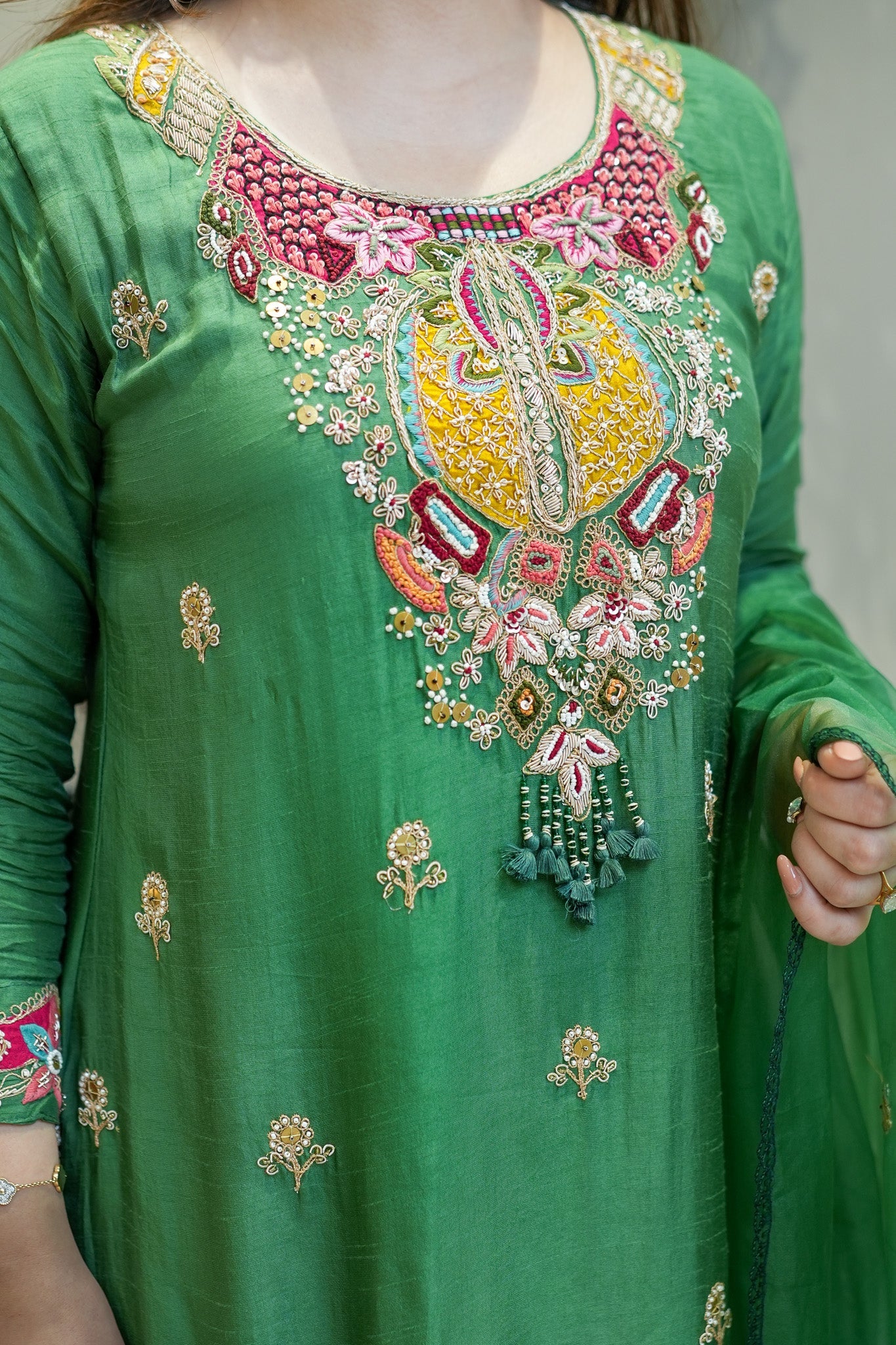 Tivra Embroidered Suit Set