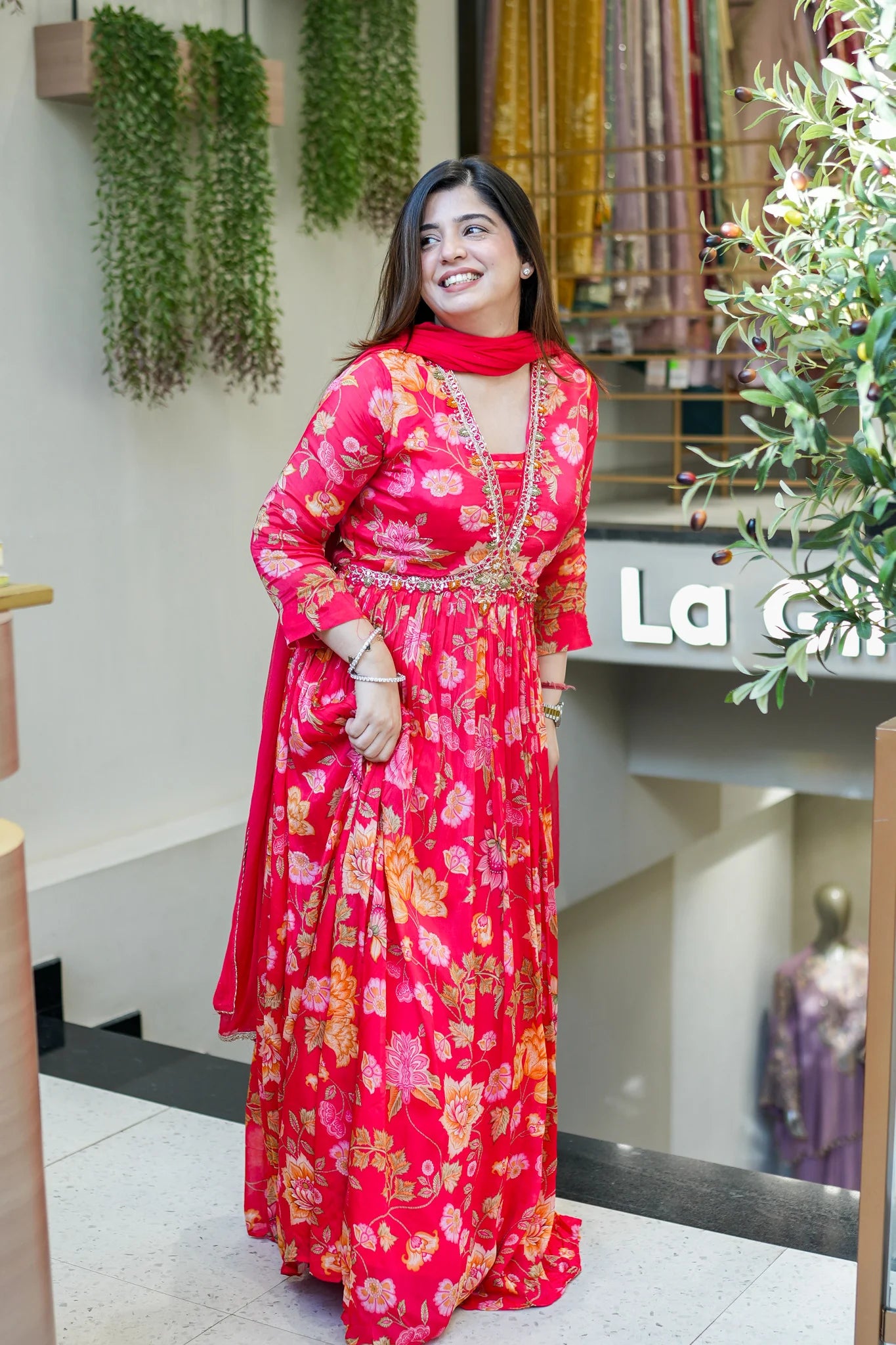 Ruhani Floral Anarkali Set