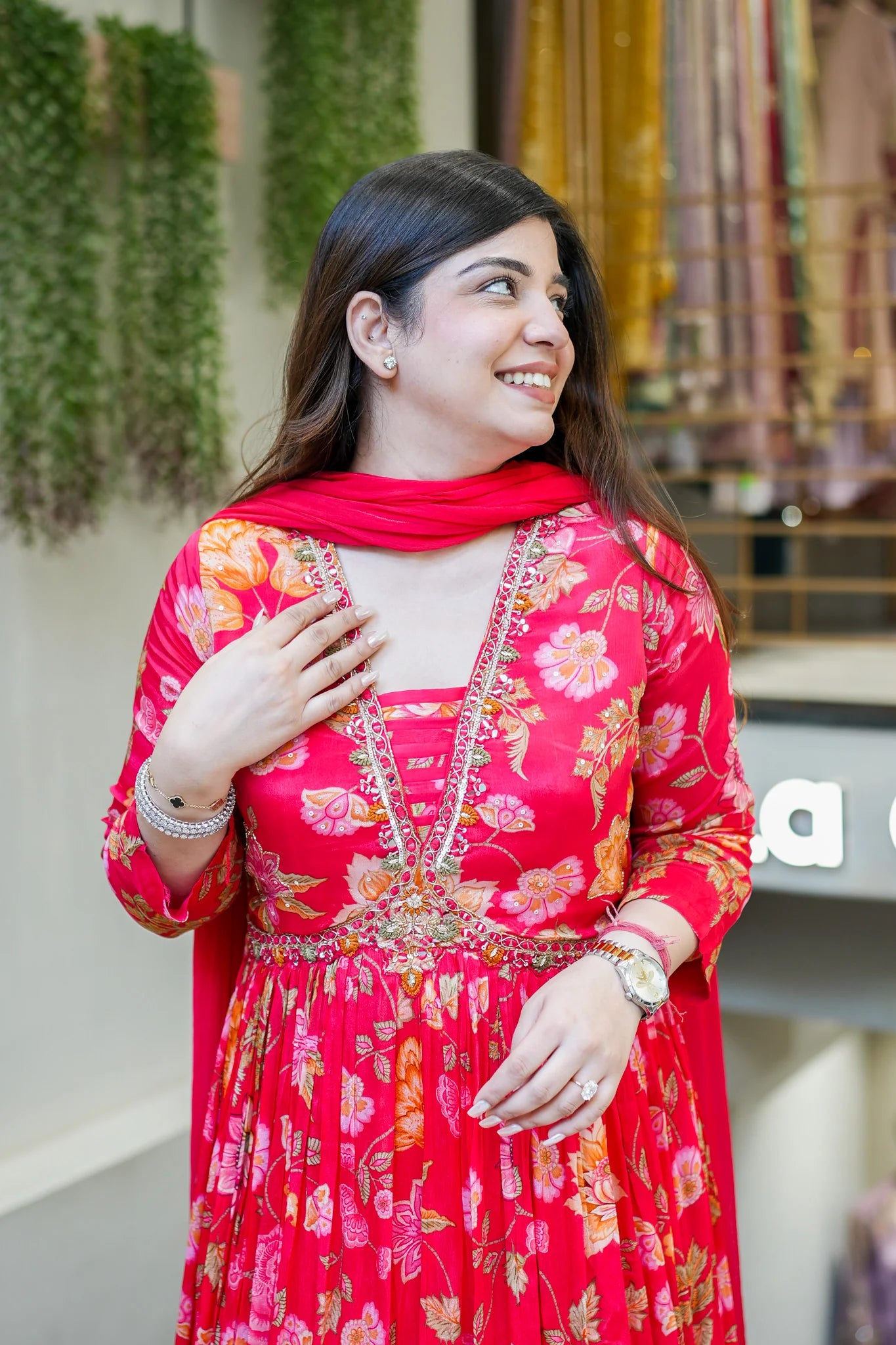 Ruhani Floral Anarkali Set