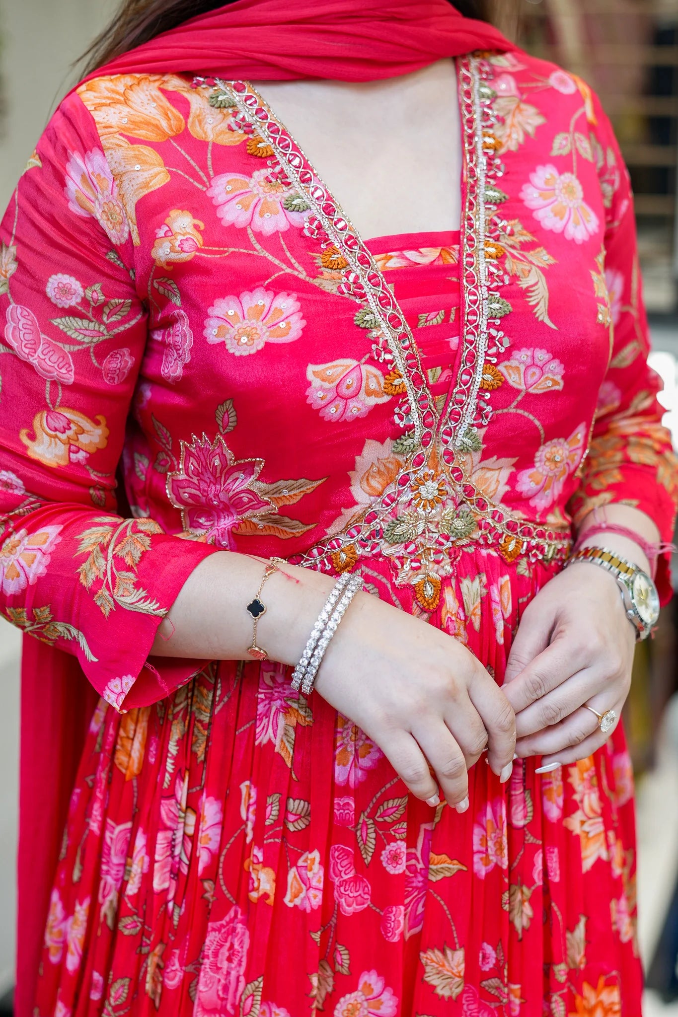 Ruhani Floral Anarkali Set