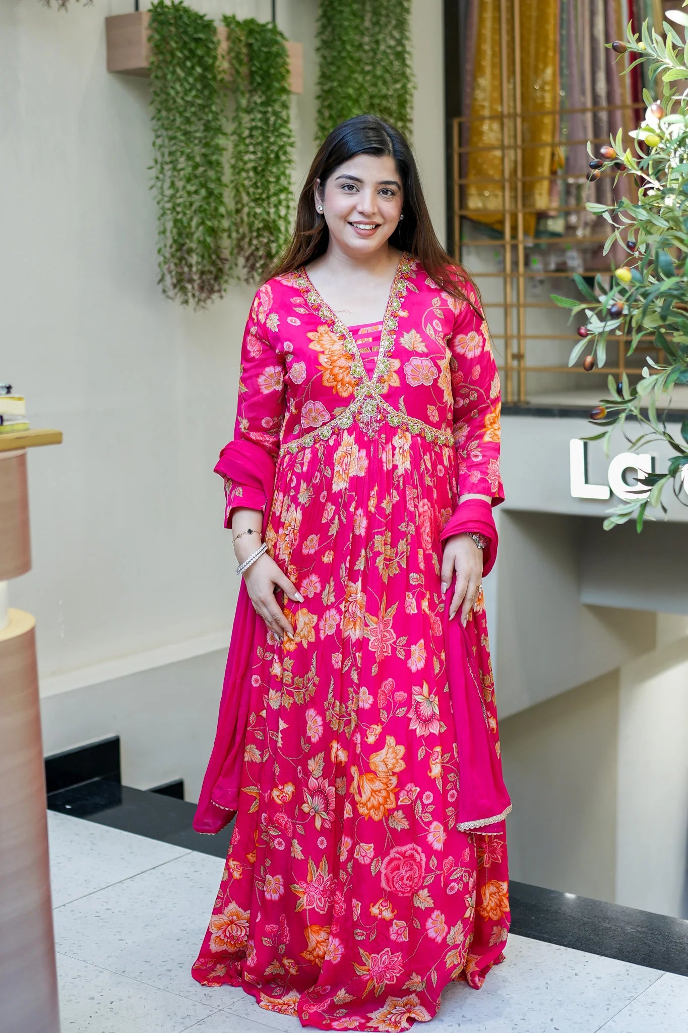 Ruhani Floral Anarkali Set