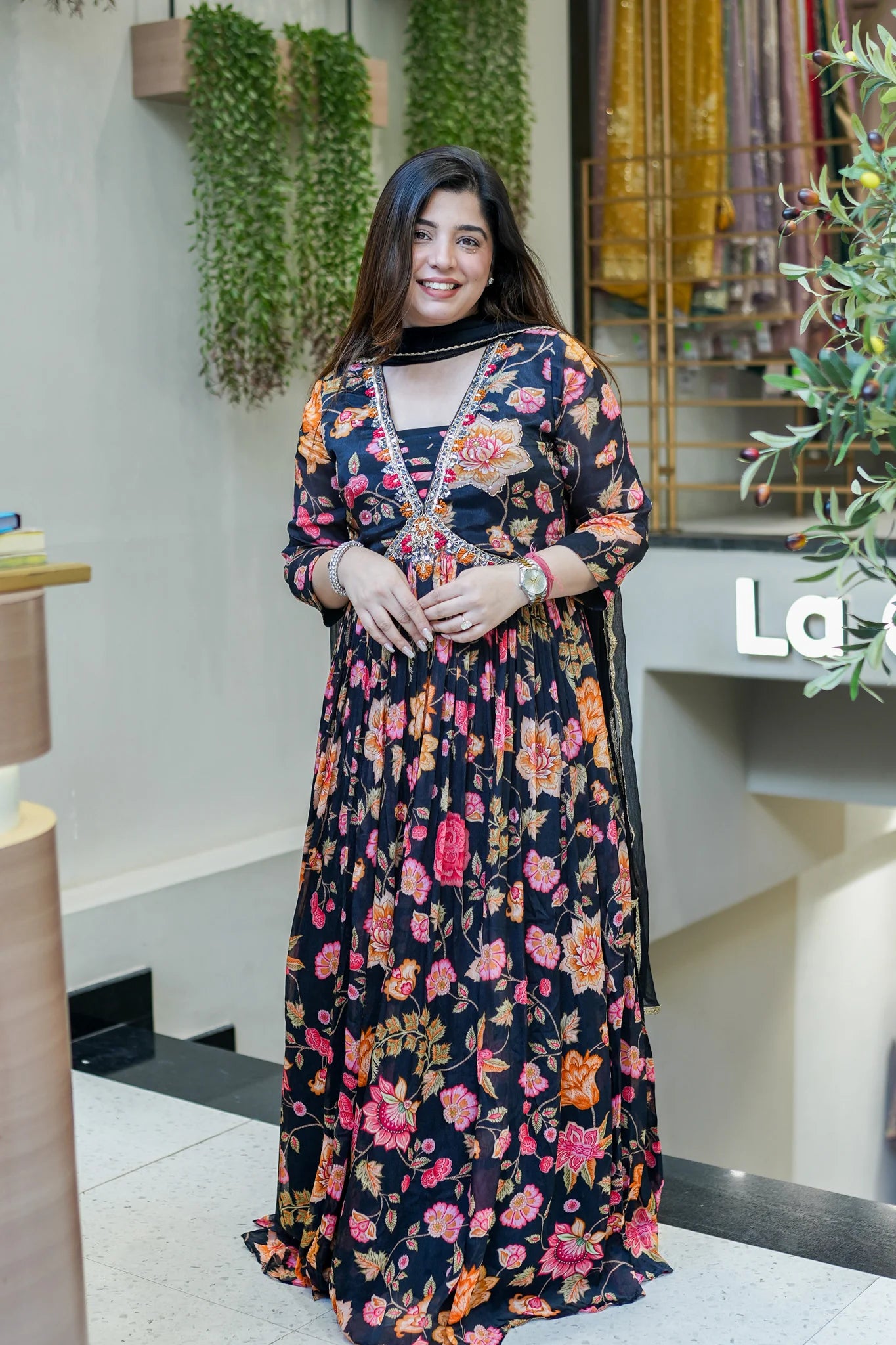Ruhani Floral Anarkali Set