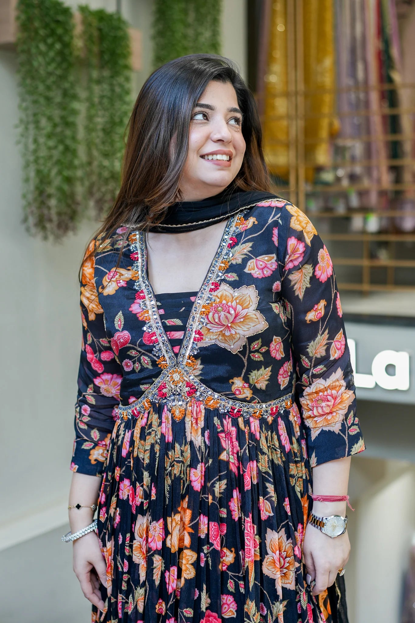 Ruhani Floral Anarkali Set