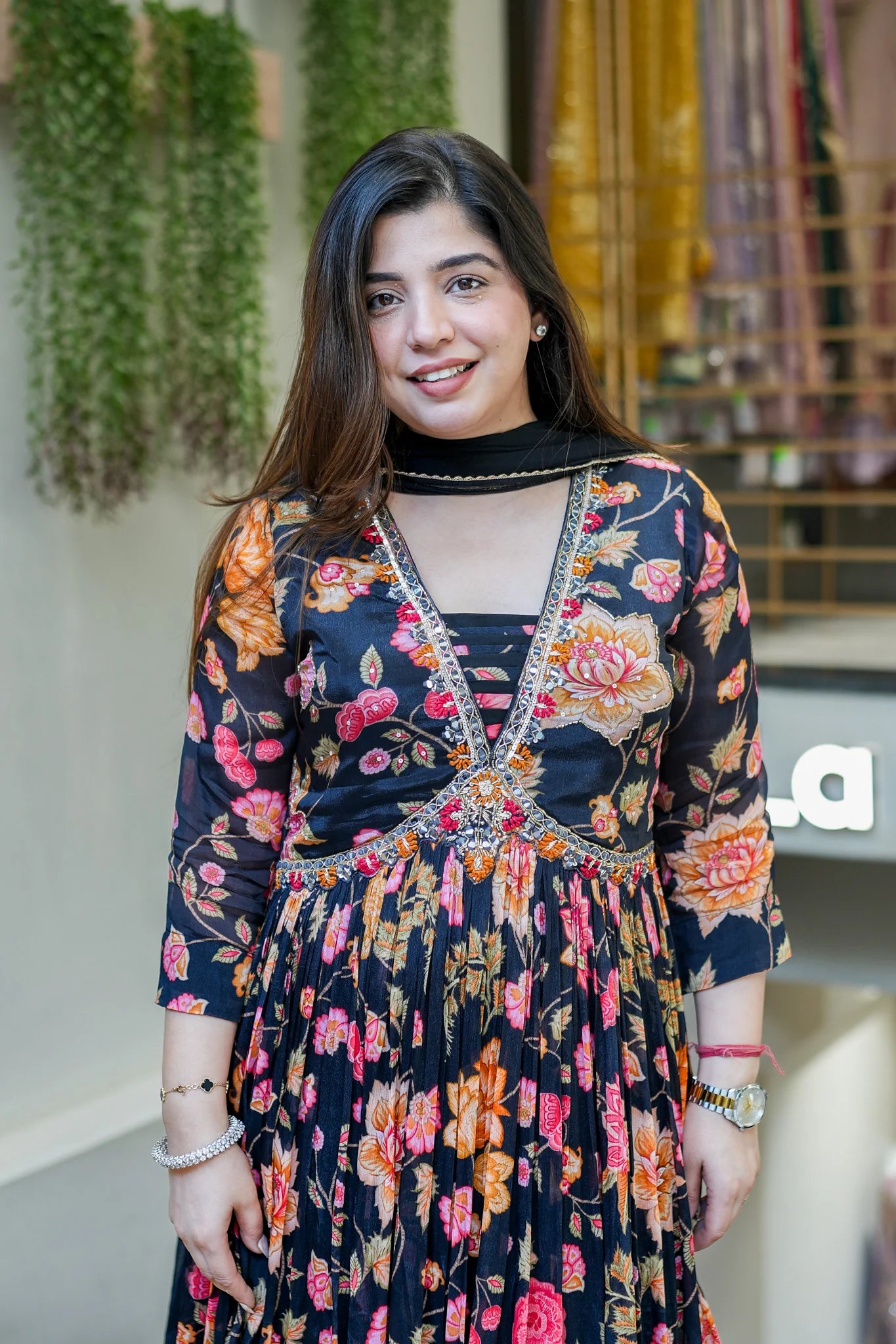 Ruhani Floral Anarkali Set