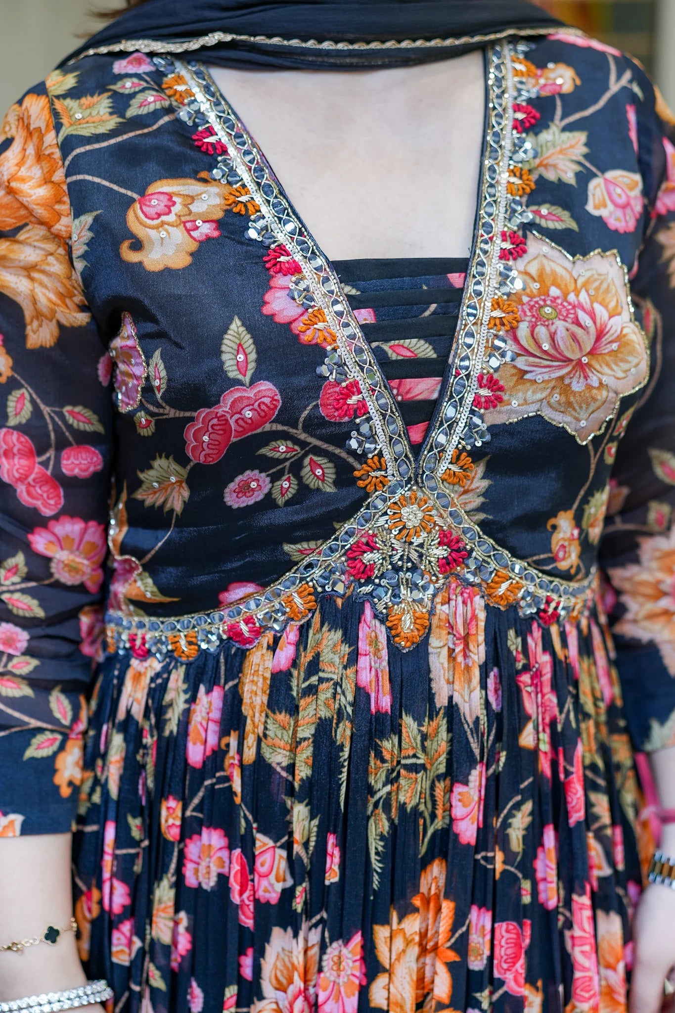 Ruhani Floral Anarkali Set
