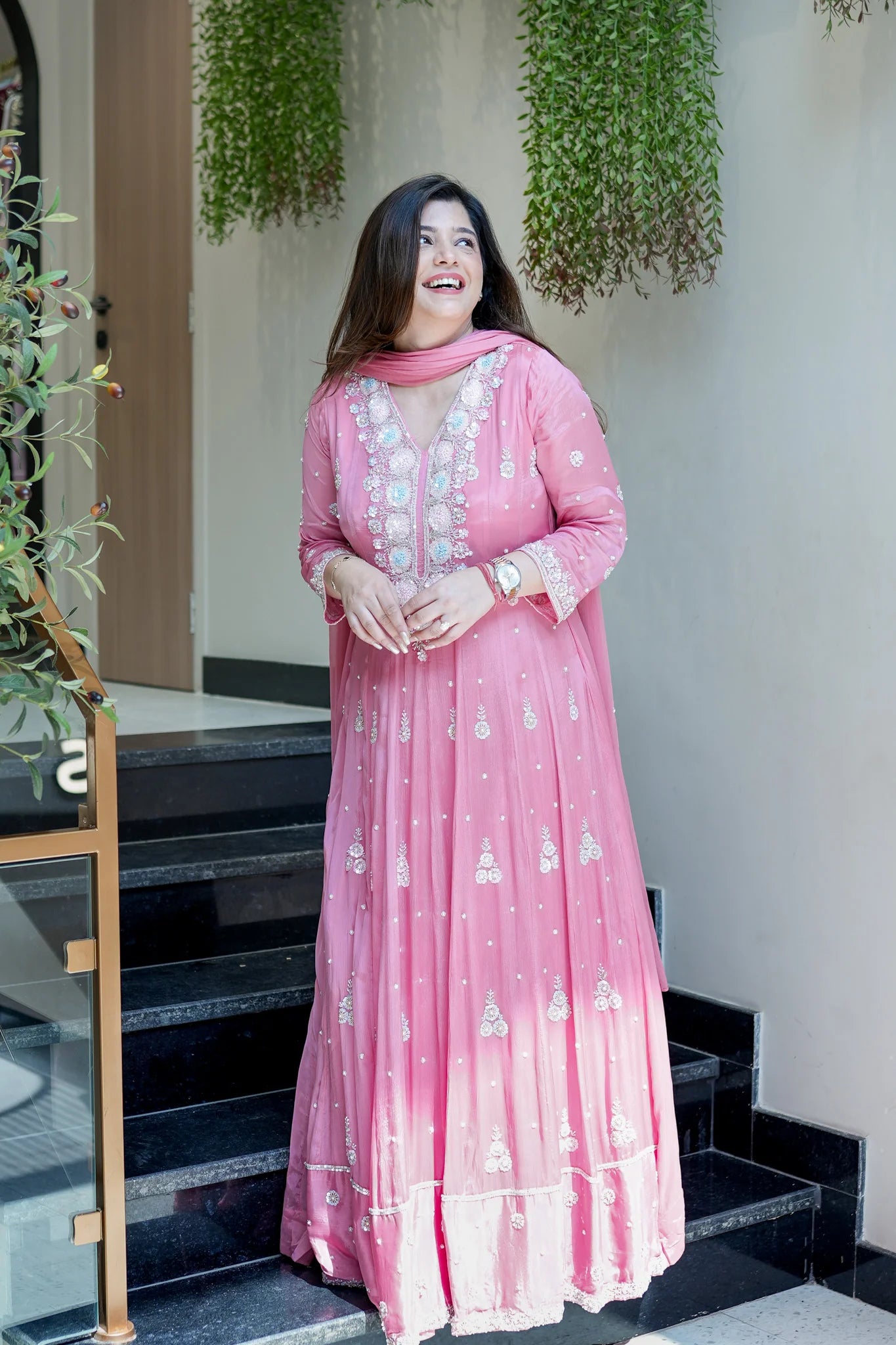 Saniah Embroidered Anarkali Set