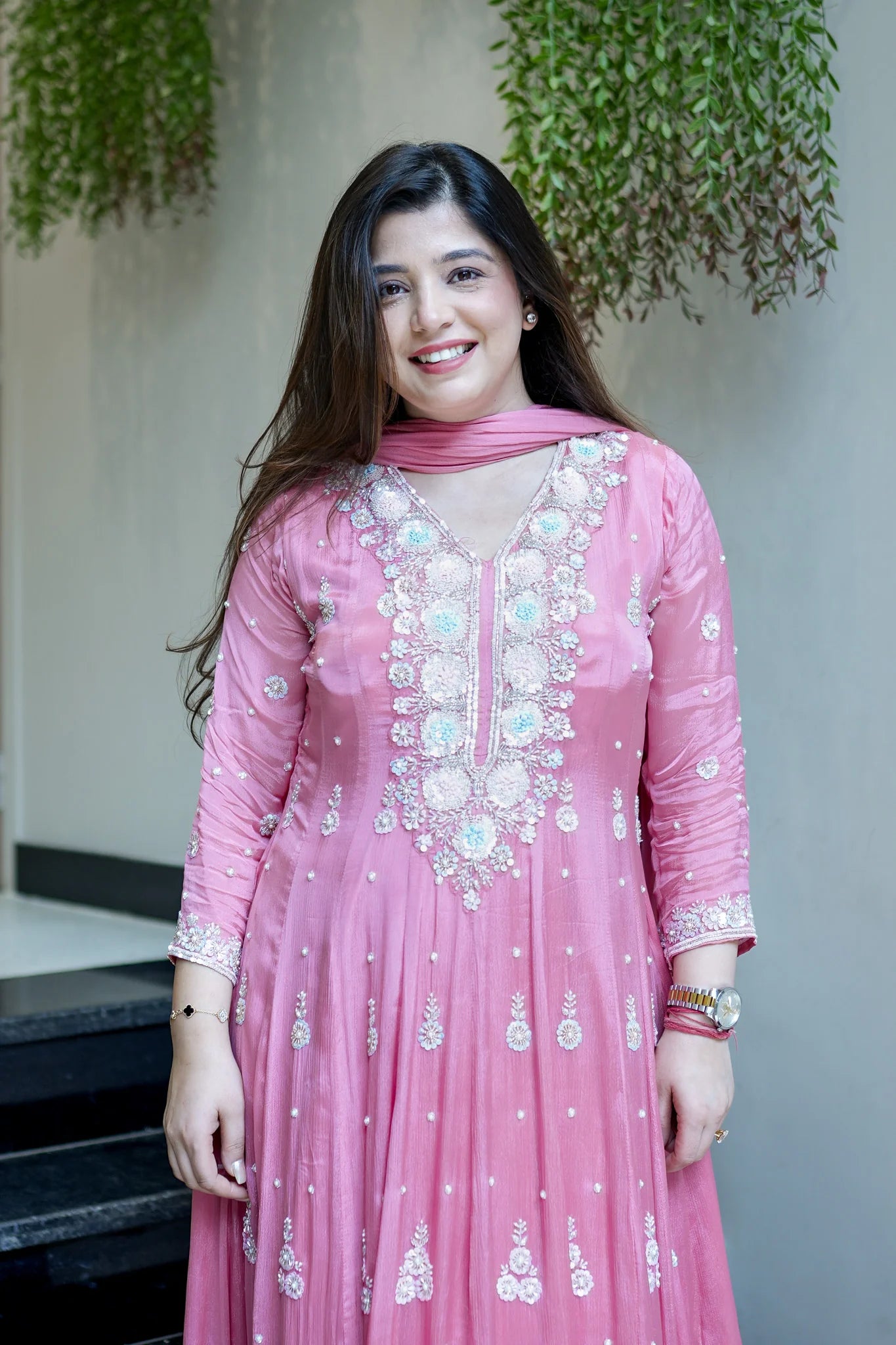 Saniah Embroidered Anarkali Set