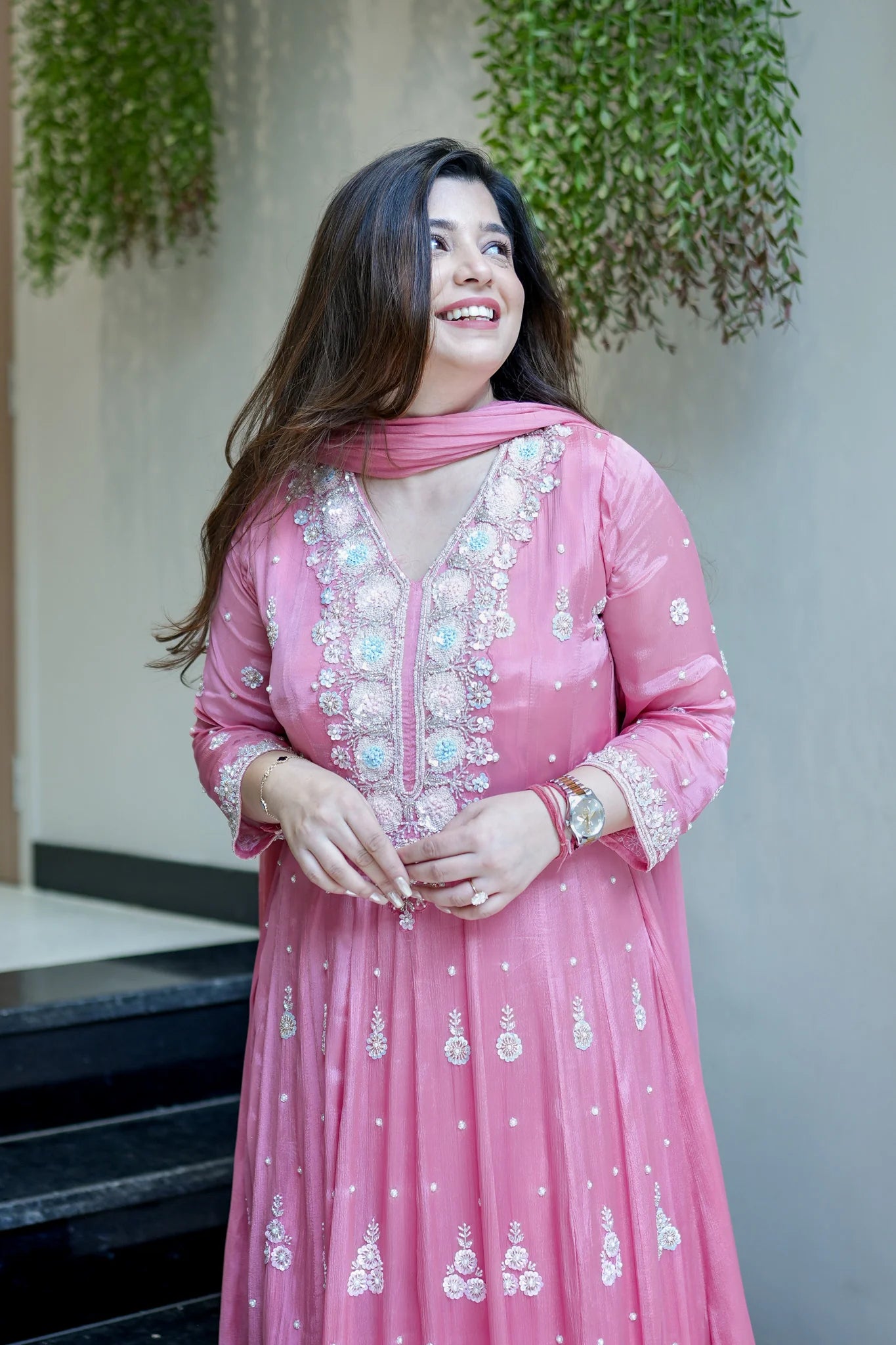 Saniah Embroidered Anarkali Set