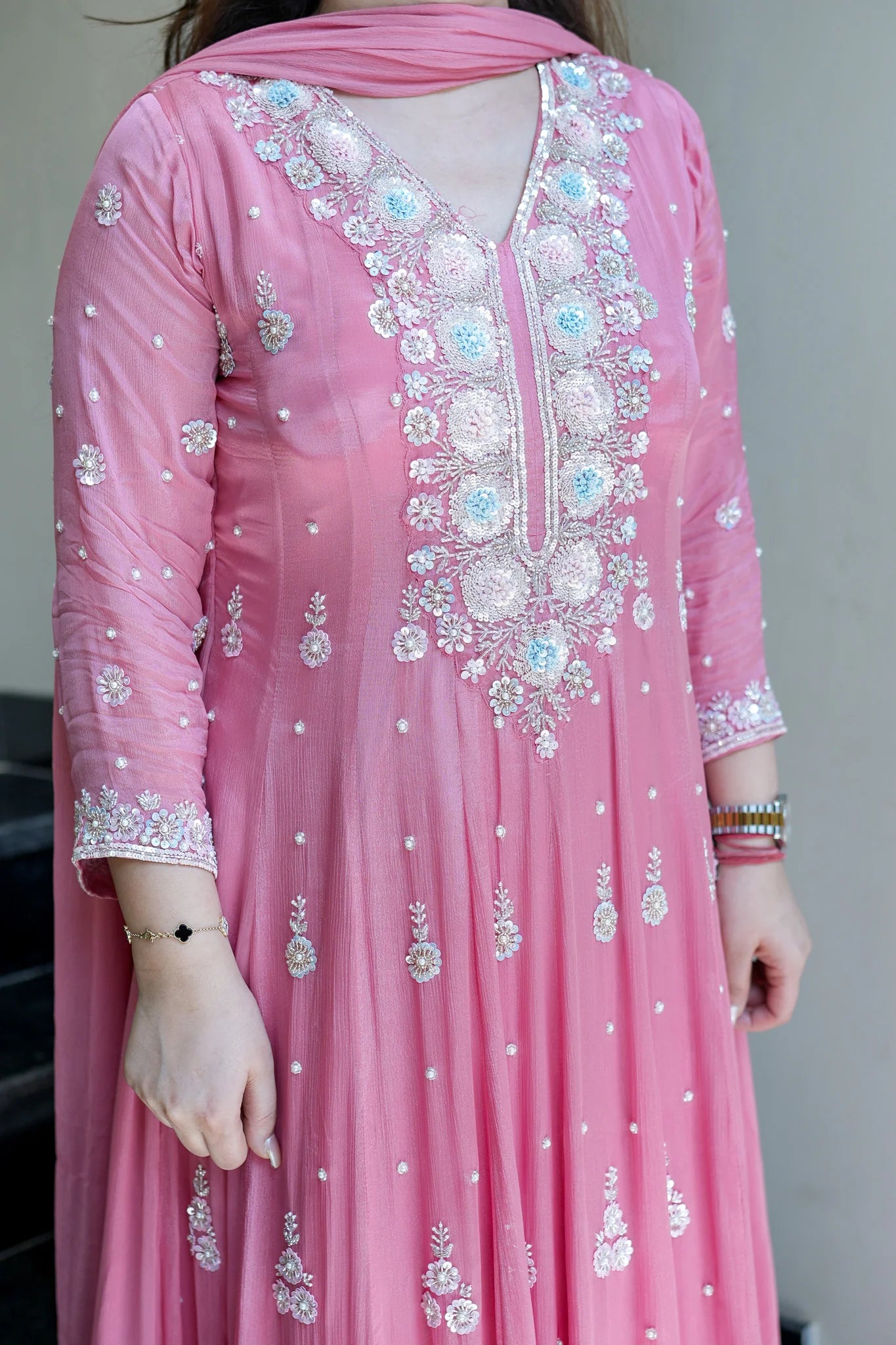 Saniah Embroidered Anarkali Set