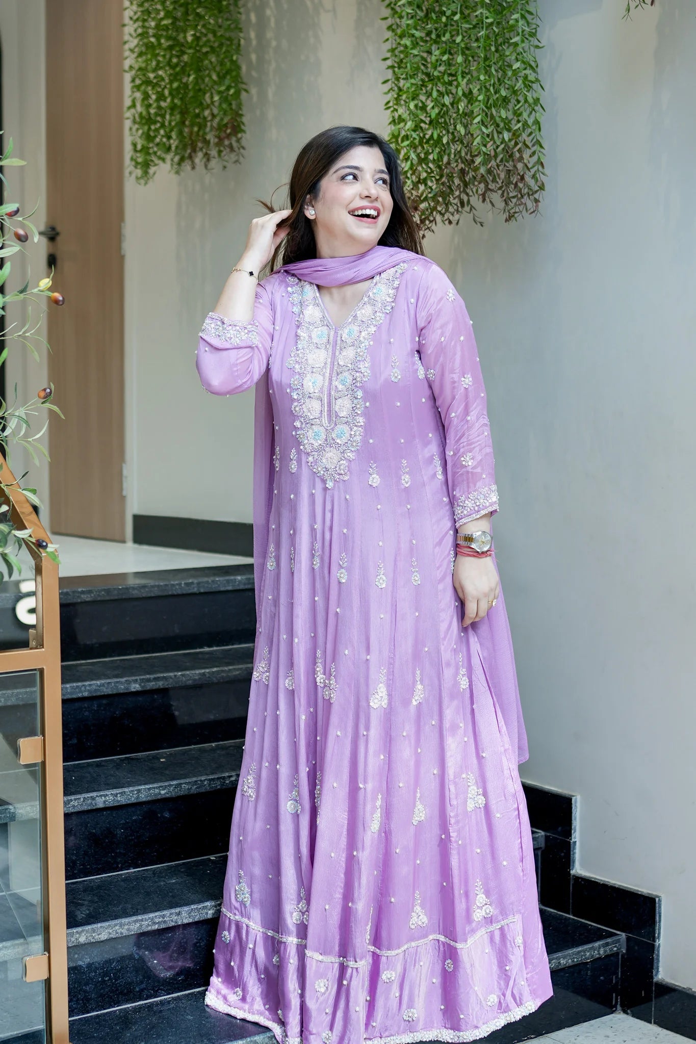Saniah Embroidered Anarkali Set