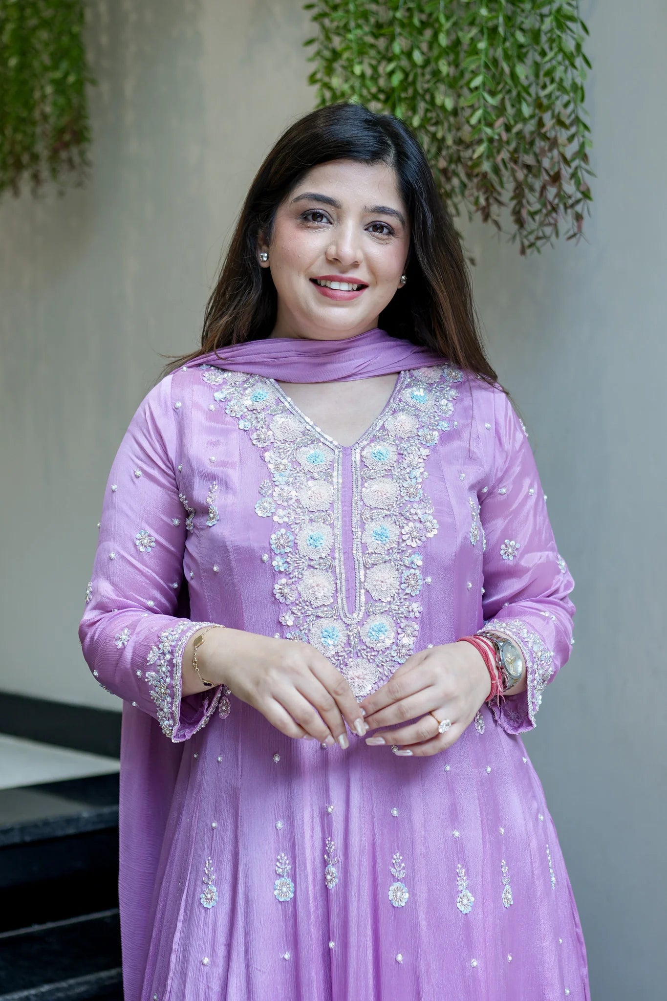 Saniah Embroidered Anarkali Set