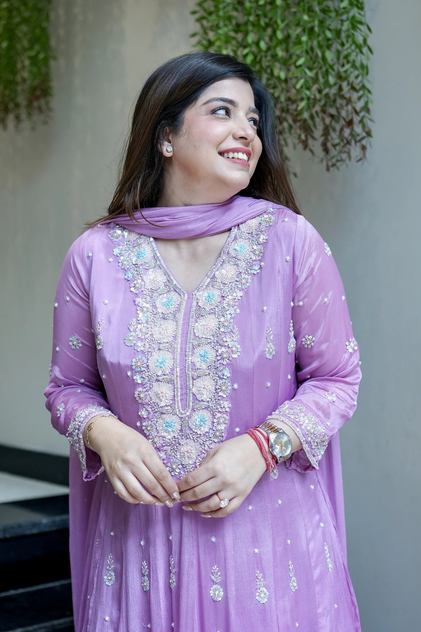 Saniah Embroidered Anarkali Set