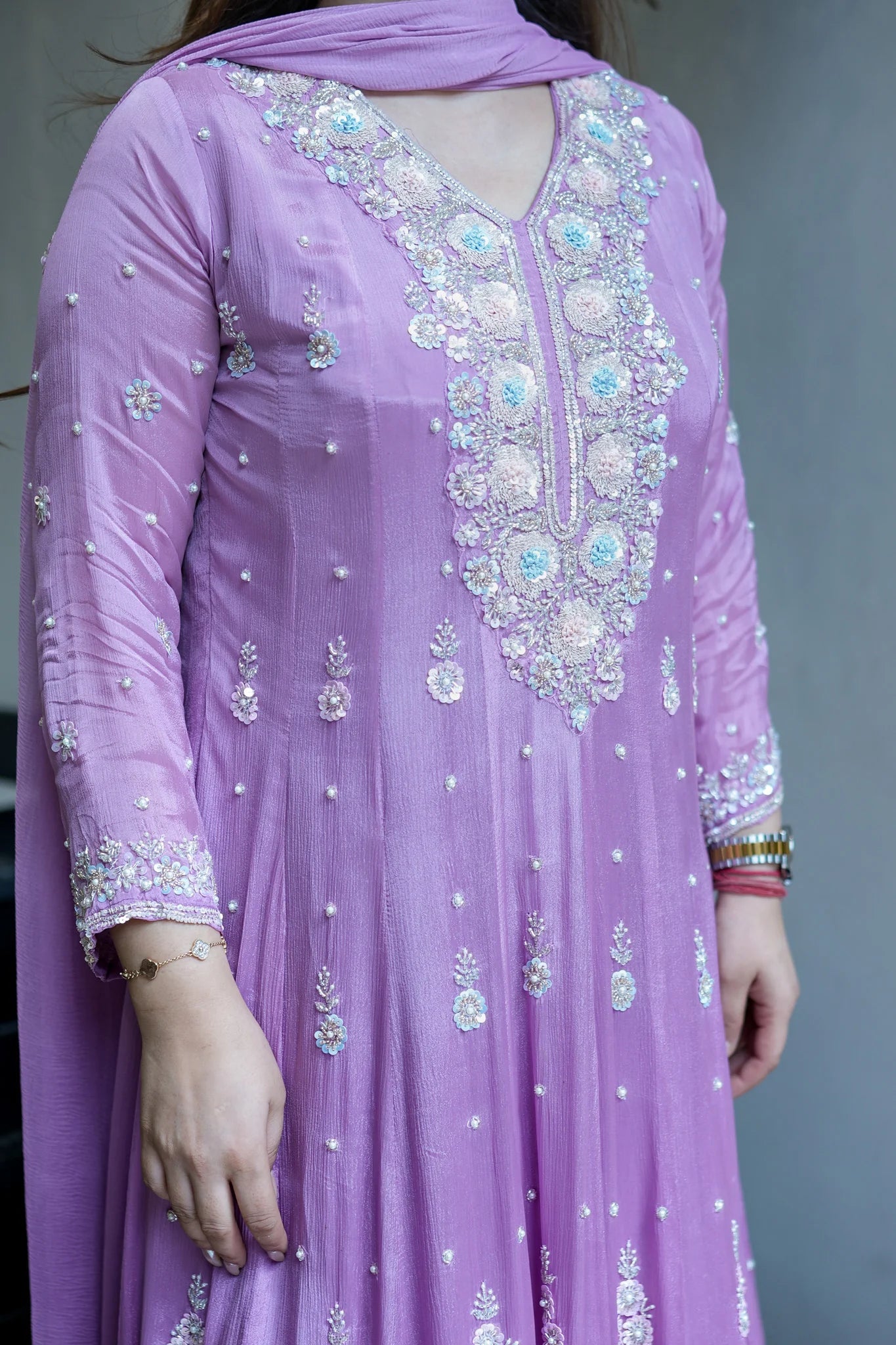 Saniah Embroidered Anarkali Set