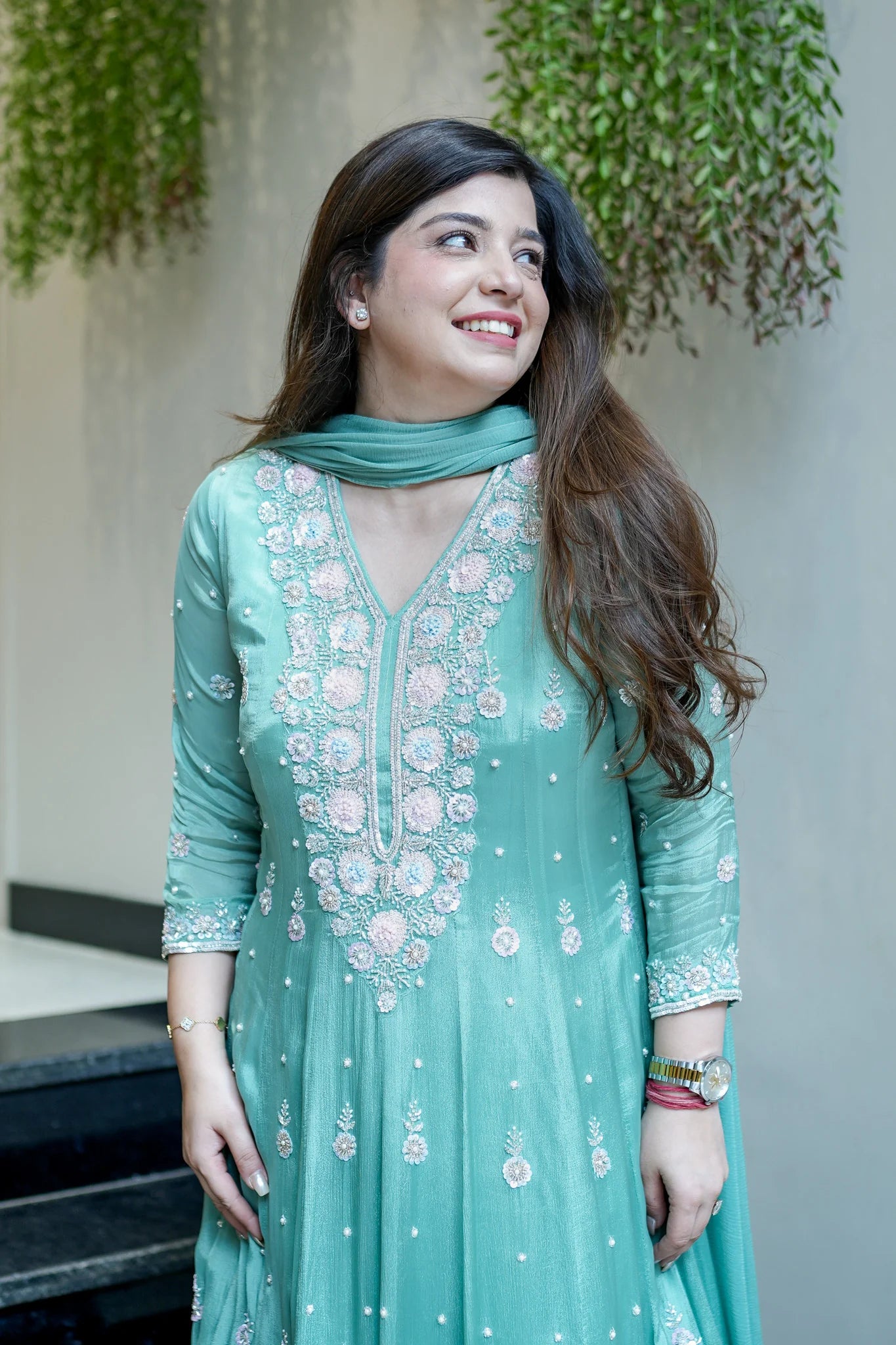 Saniah Embroidered Anarkali Set