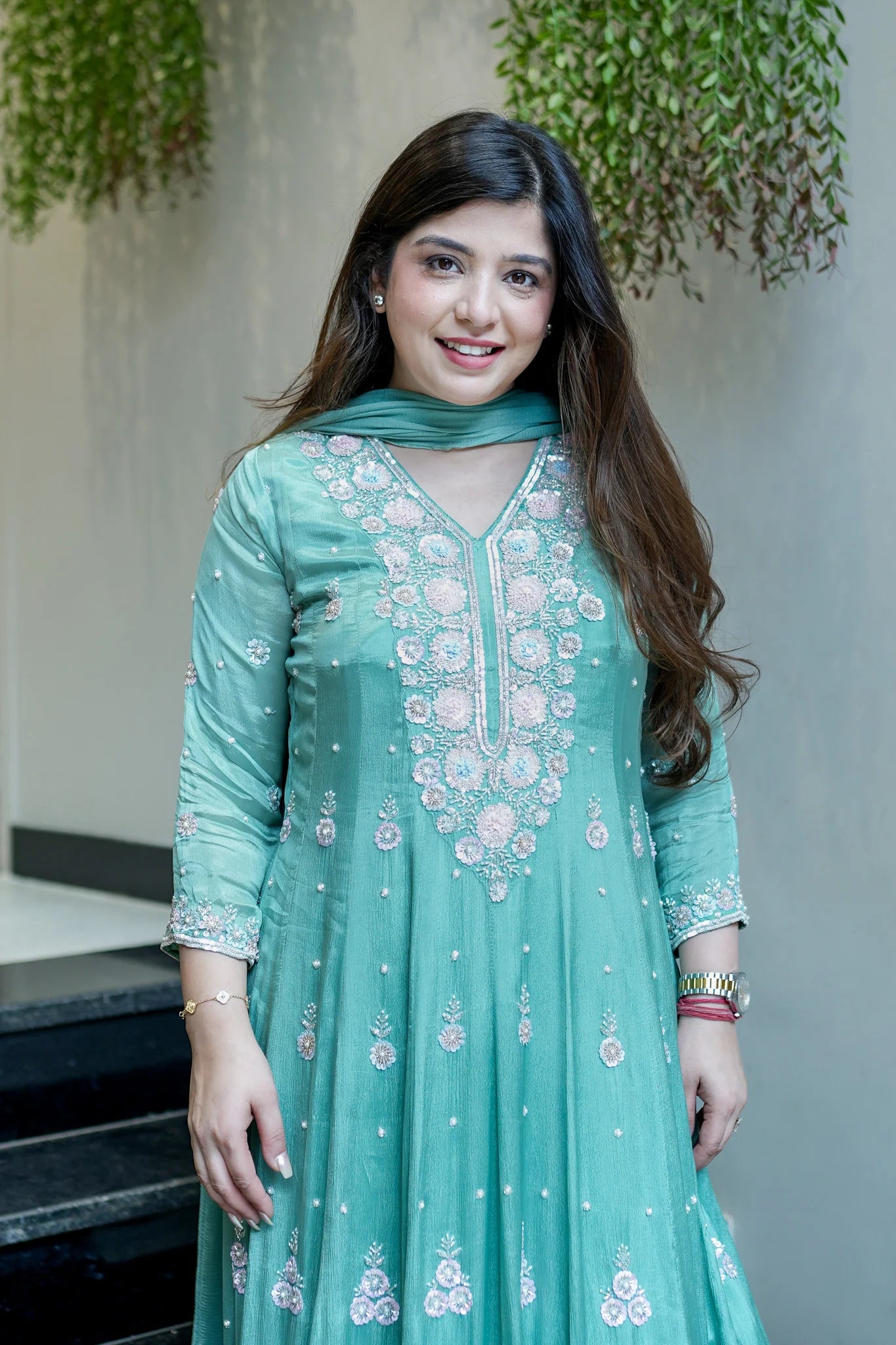Saniah Embroidered Anarkali Set
