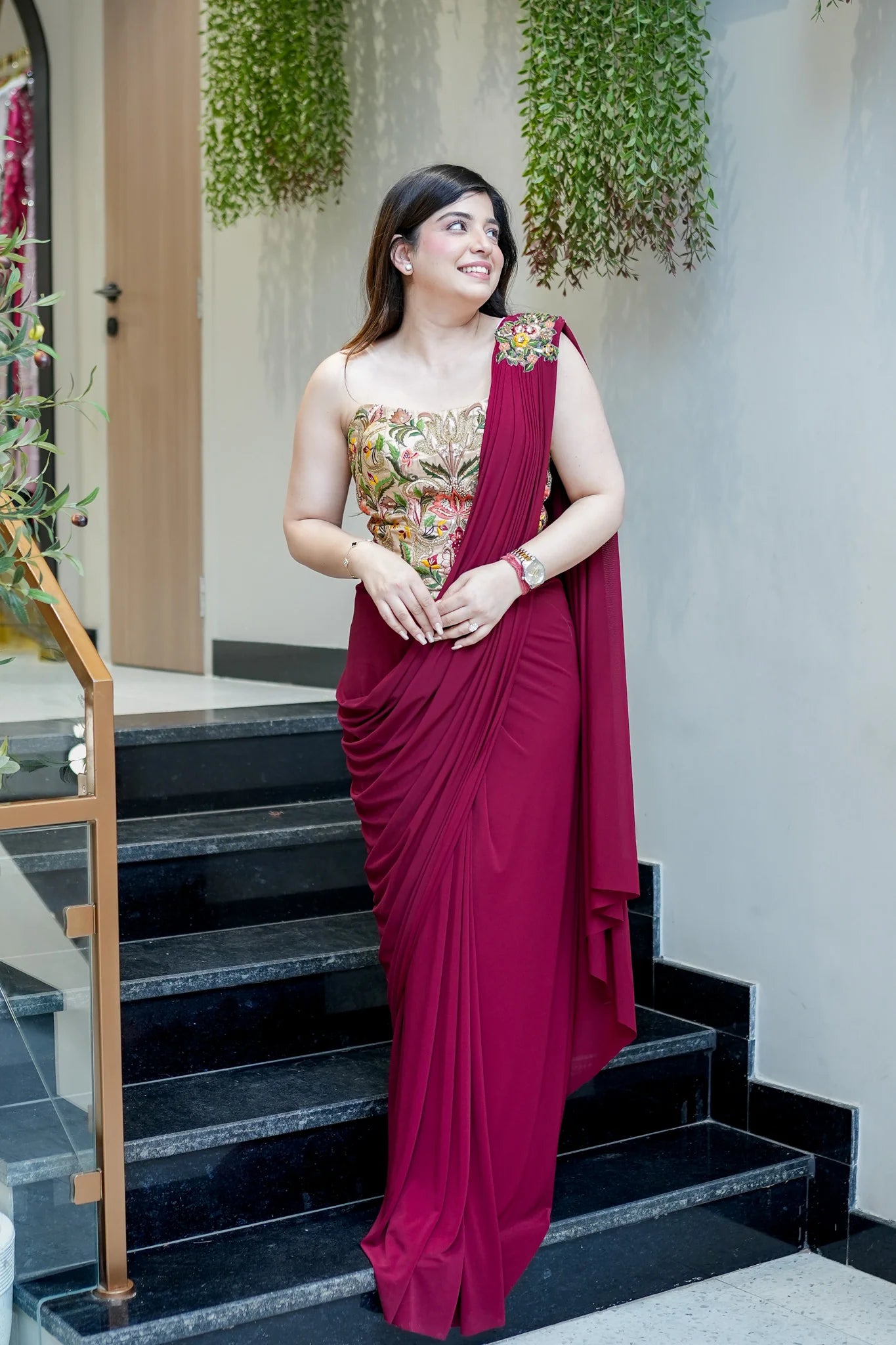 Sawana Embroidered Corset Saree