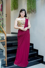 Sawana Embroidered Corset Saree