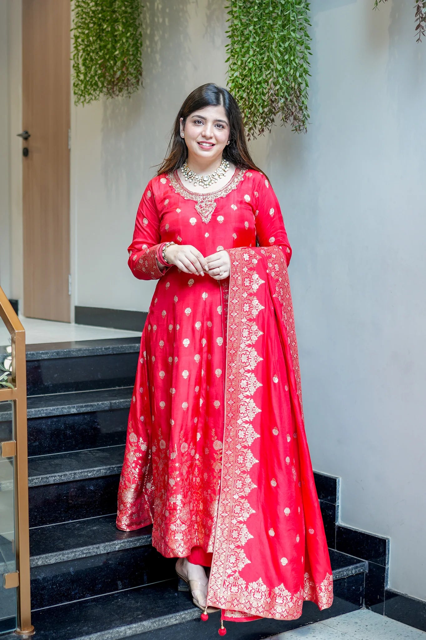 Banarasi Silk Anarkali Suit