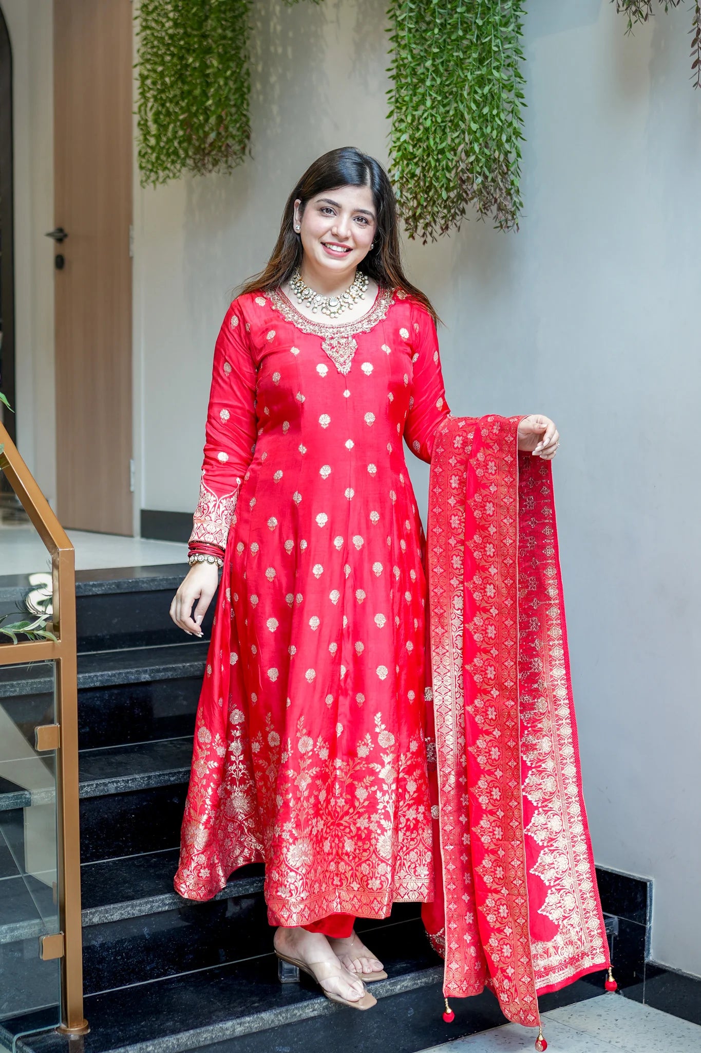 Banarasi Silk Anarkali Suit