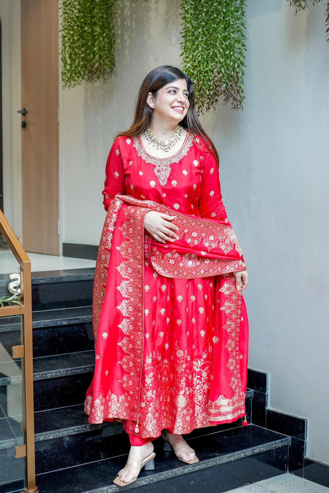 Banarasi Silk Anarkali Suit