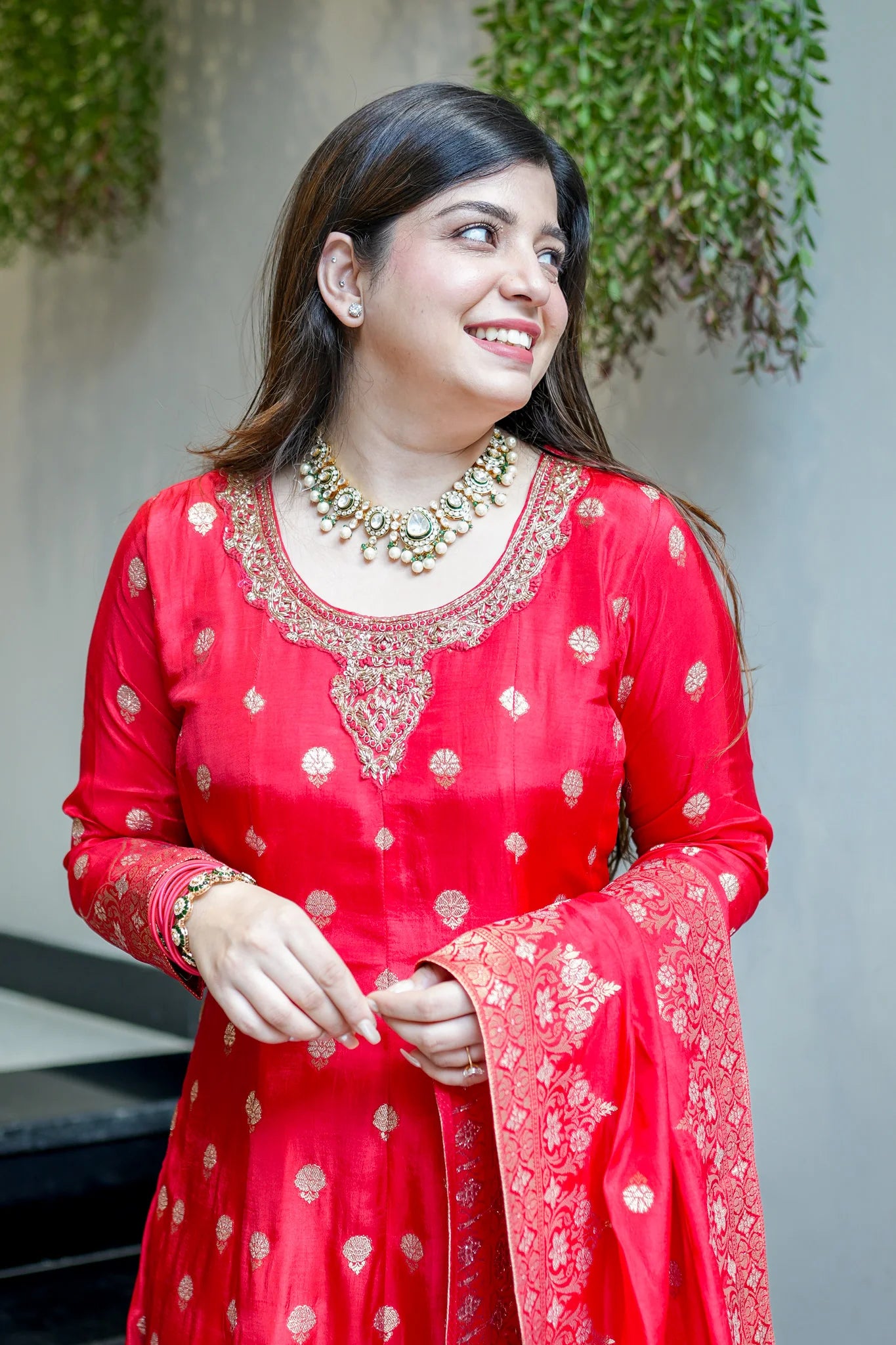 Banarasi Silk Anarkali Suit