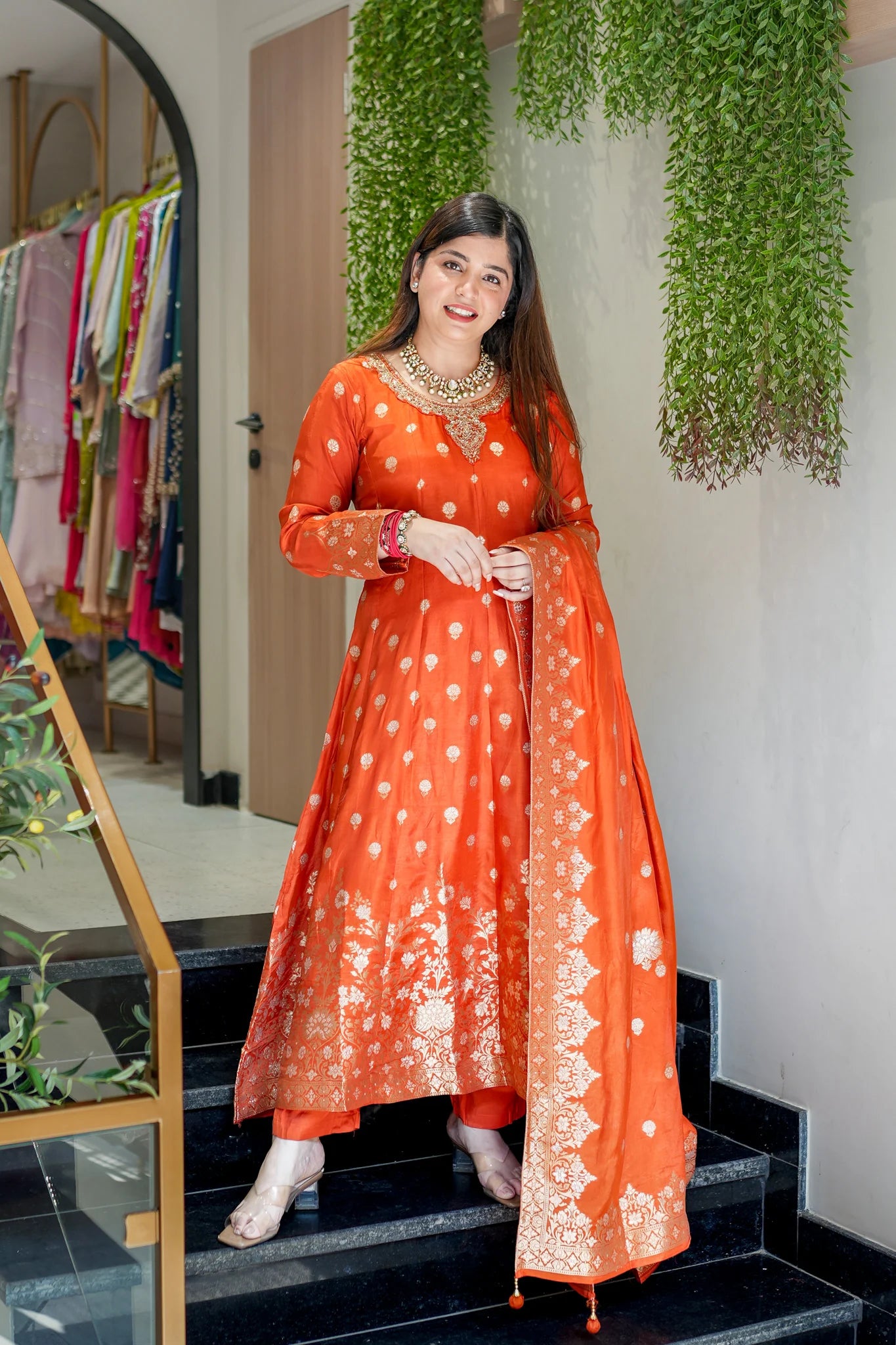Banarasi Silk Anarkali Suit