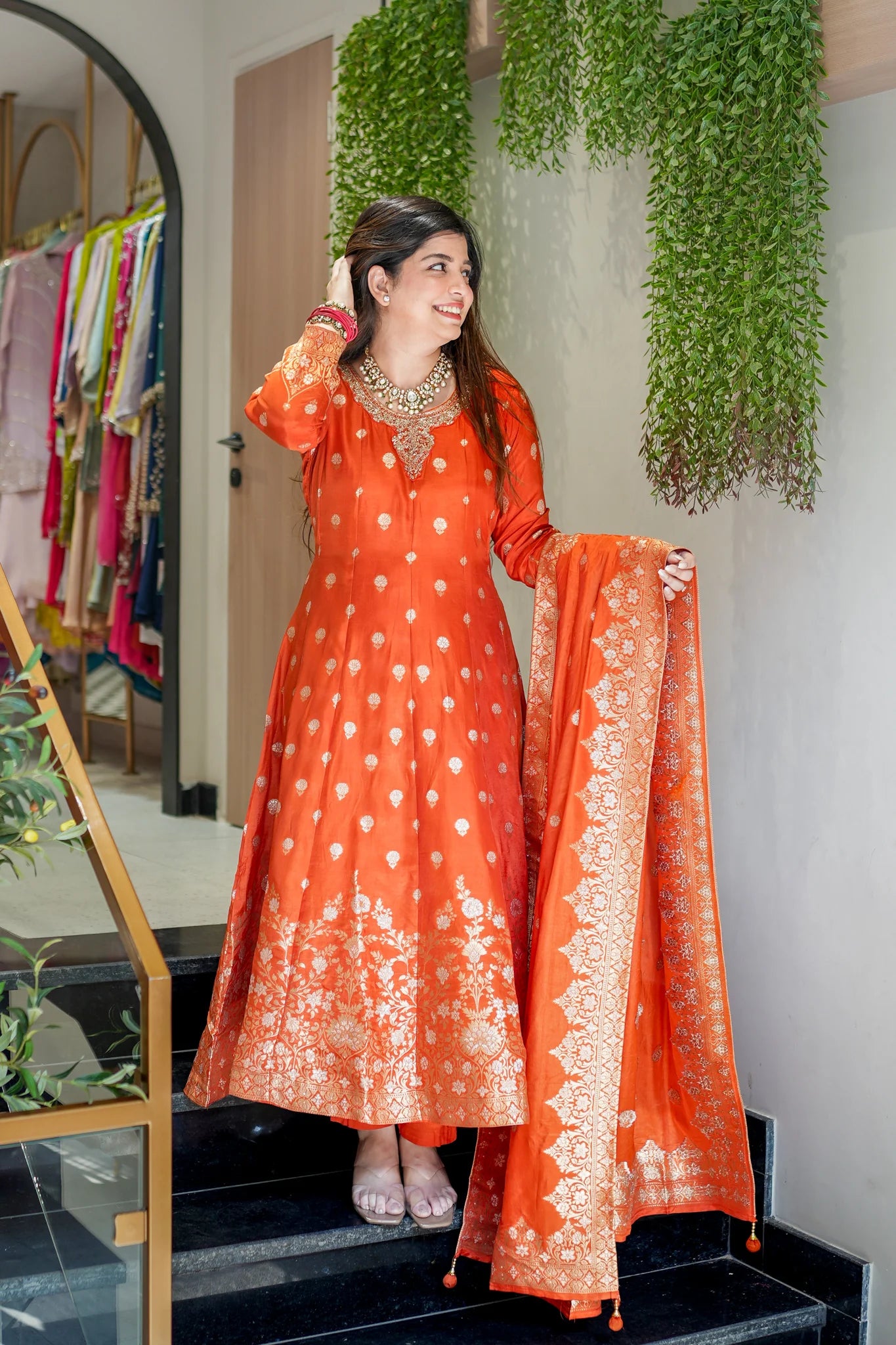 Banarasi Silk Anarkali Suit