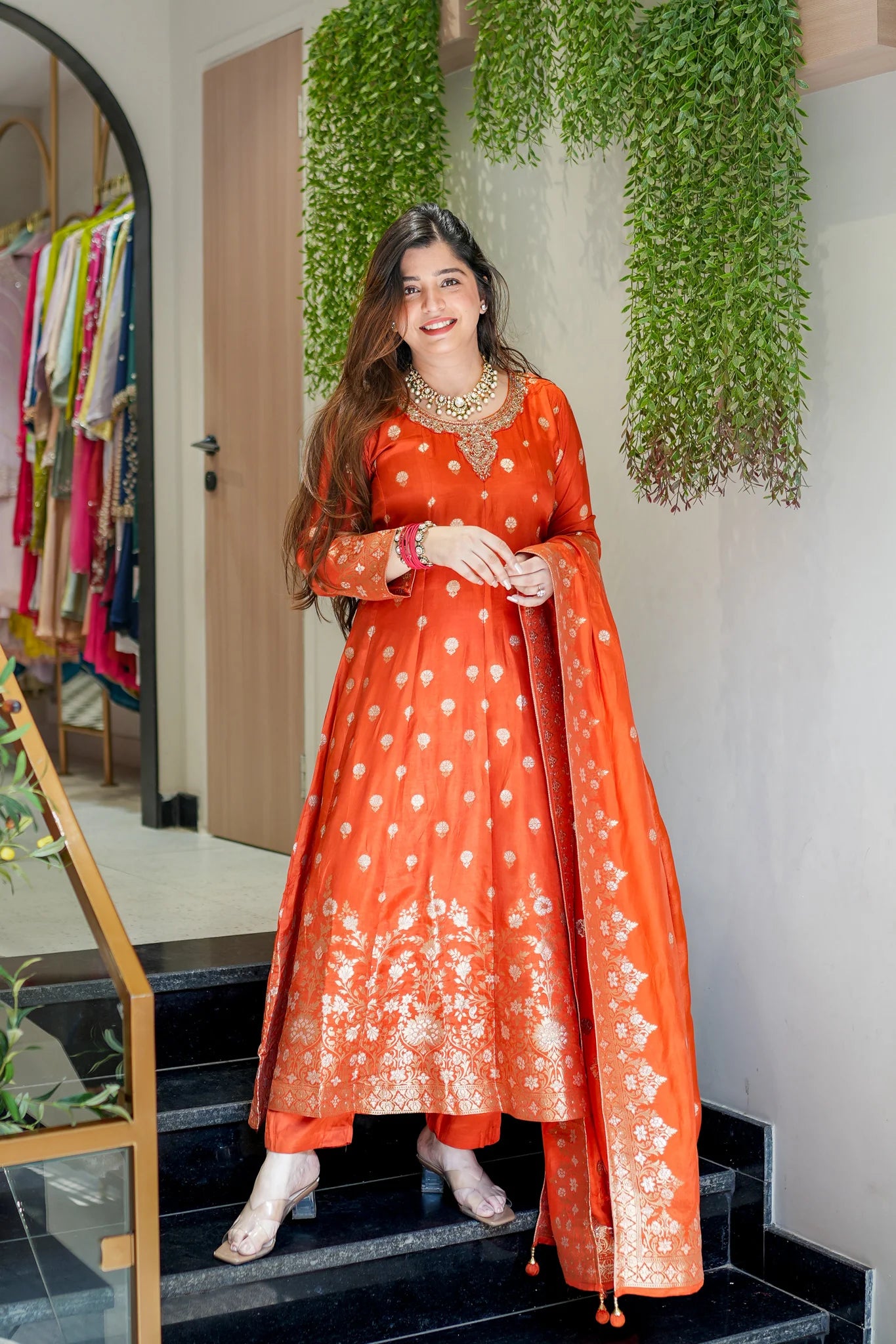 Banarasi Silk Anarkali Suit