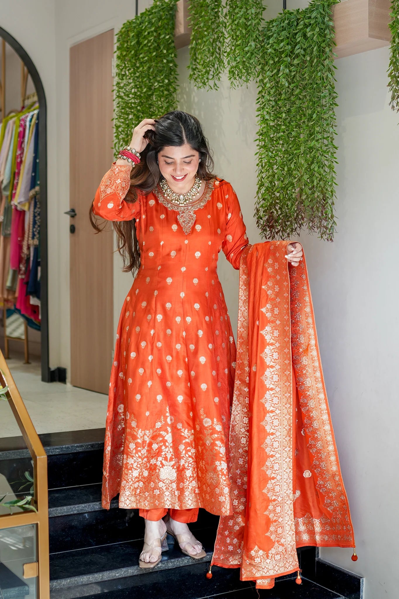 Banarasi Silk Anarkali Suit