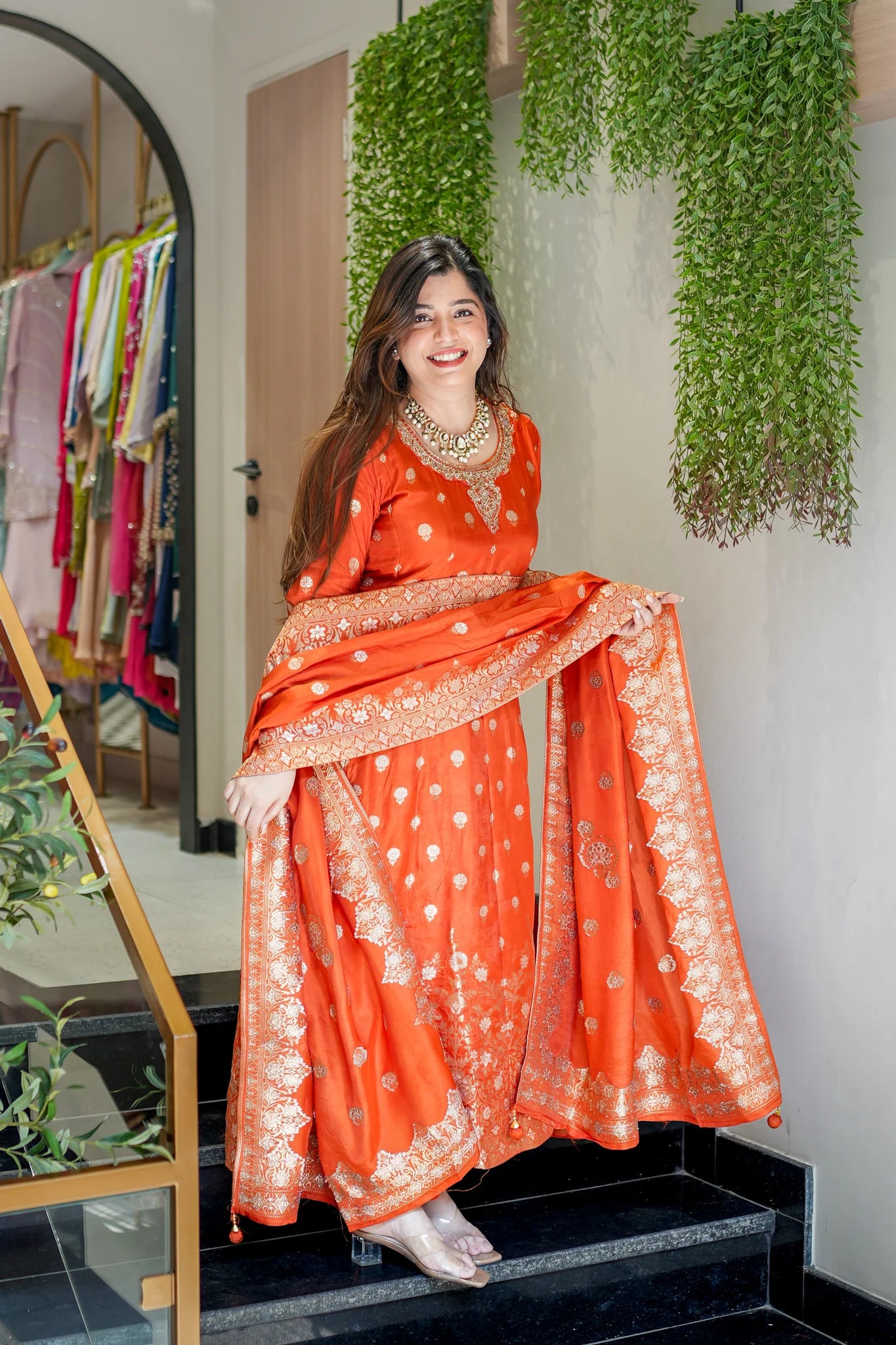 Banarasi Silk Anarkali Suit