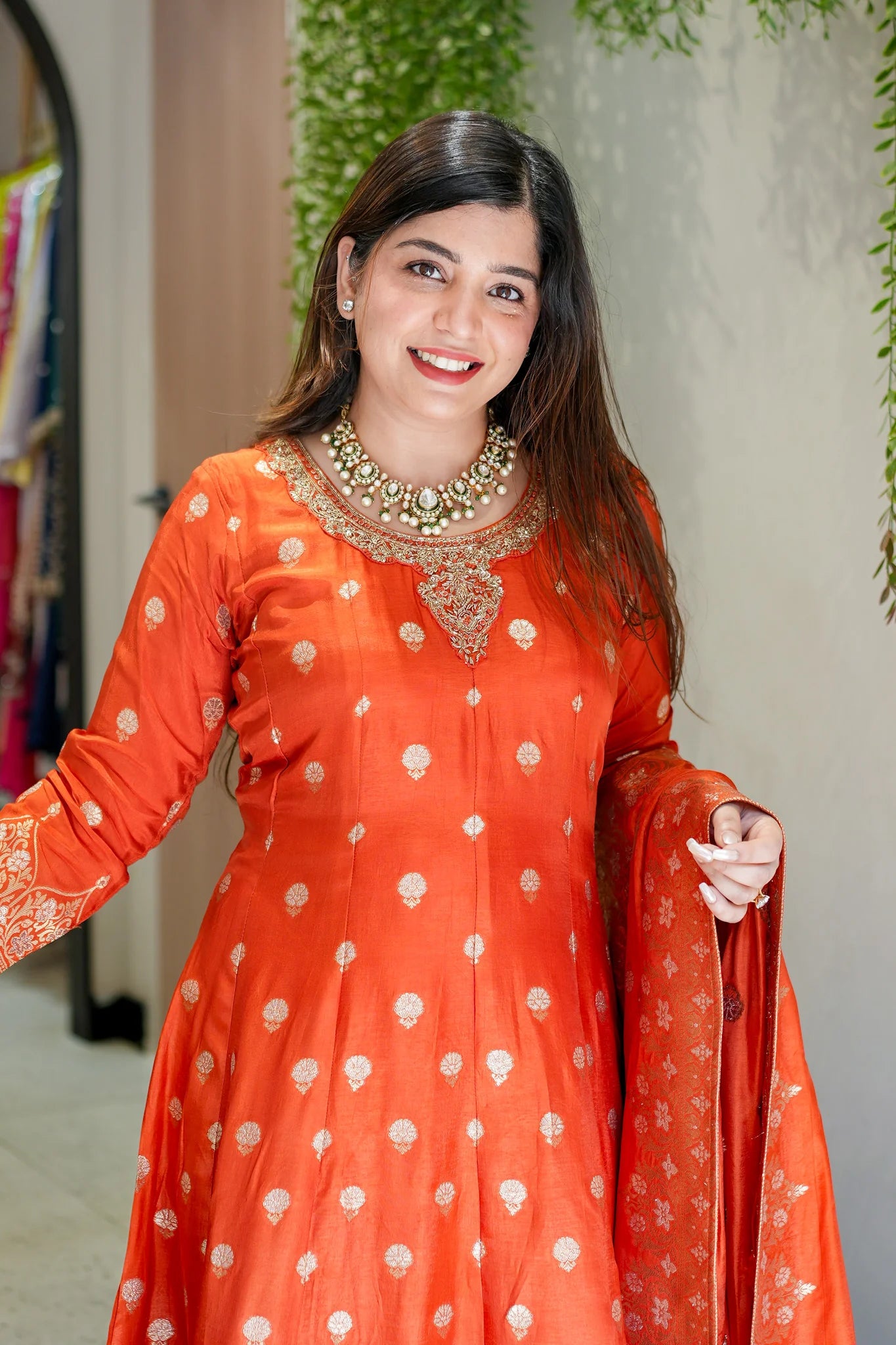 Banarasi Silk Anarkali Suit