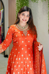 Banarasi Silk Anarkali Suit
