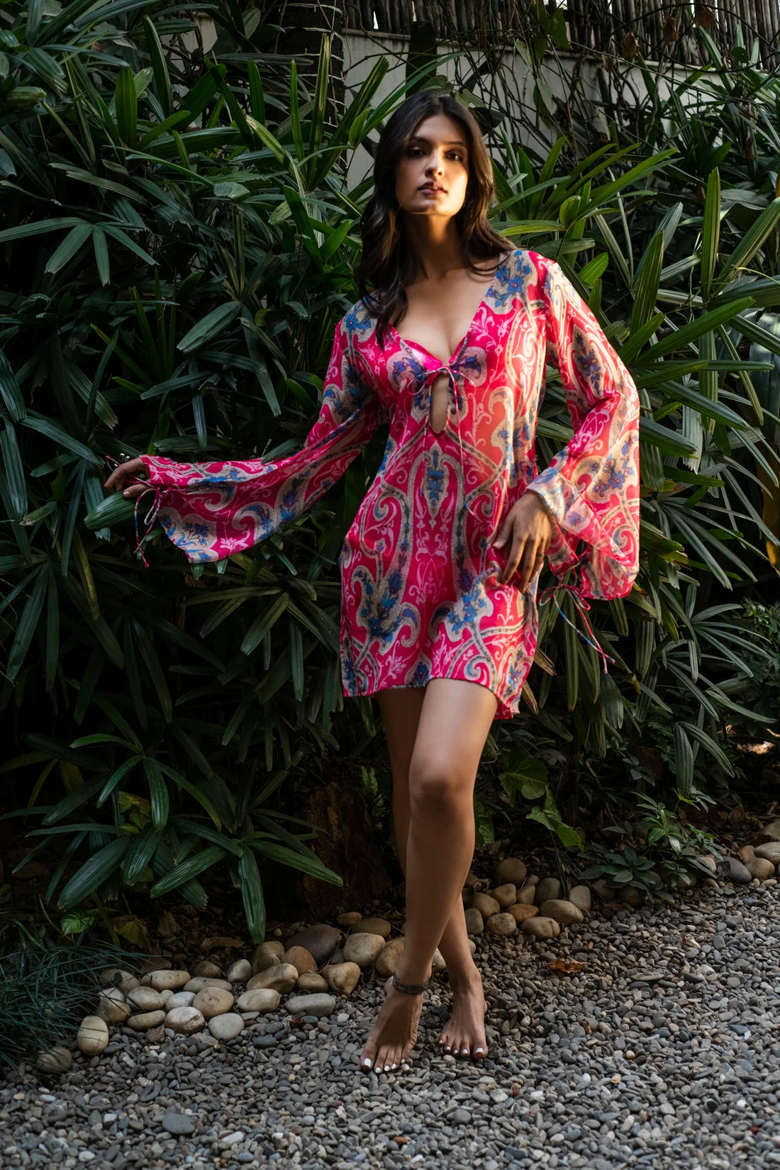 lightweight chiffon beach dress